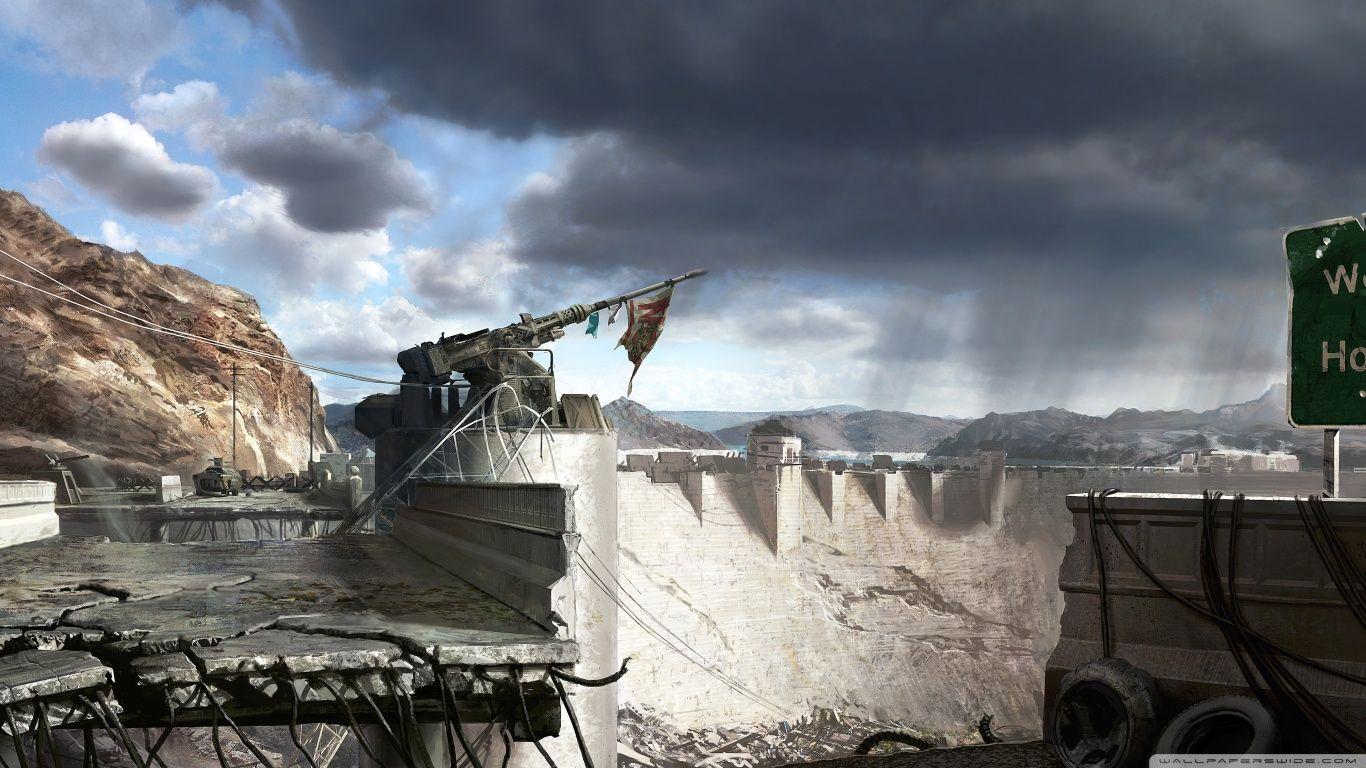 Fallout New Vegas Hoover Dam Concept Art HD desktop wallpaper