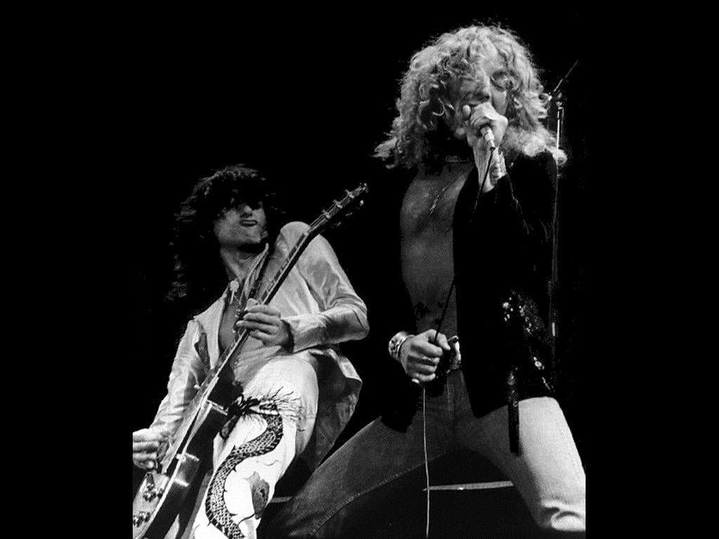 Led Zeppelin, Jimmy Page et Robert Plant en live, Wallpaper Metal
