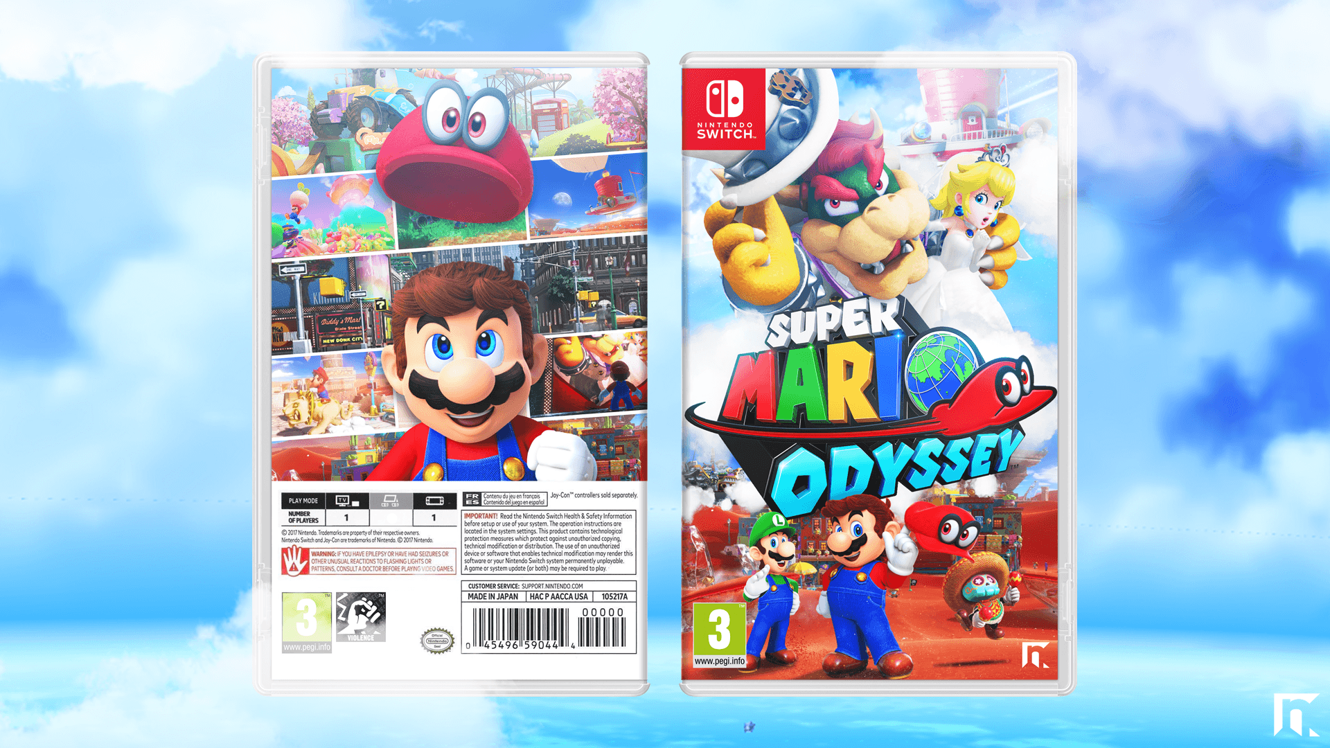 Super Mario Odyssey Misc Box Art Cover