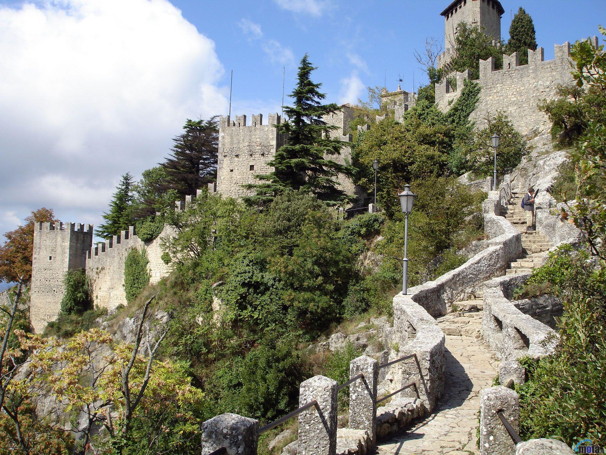 Fortress walls in San Marino, Italy wallpaper and image