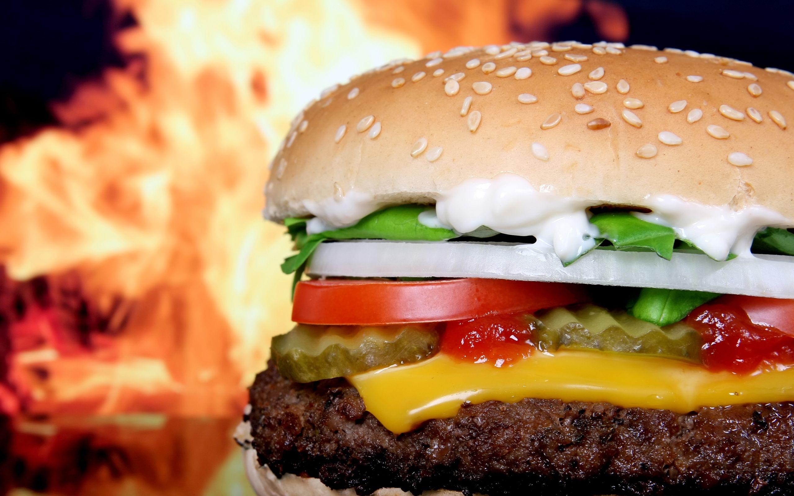 Download Wallpaper, Download 2560x1600 food macro burger king