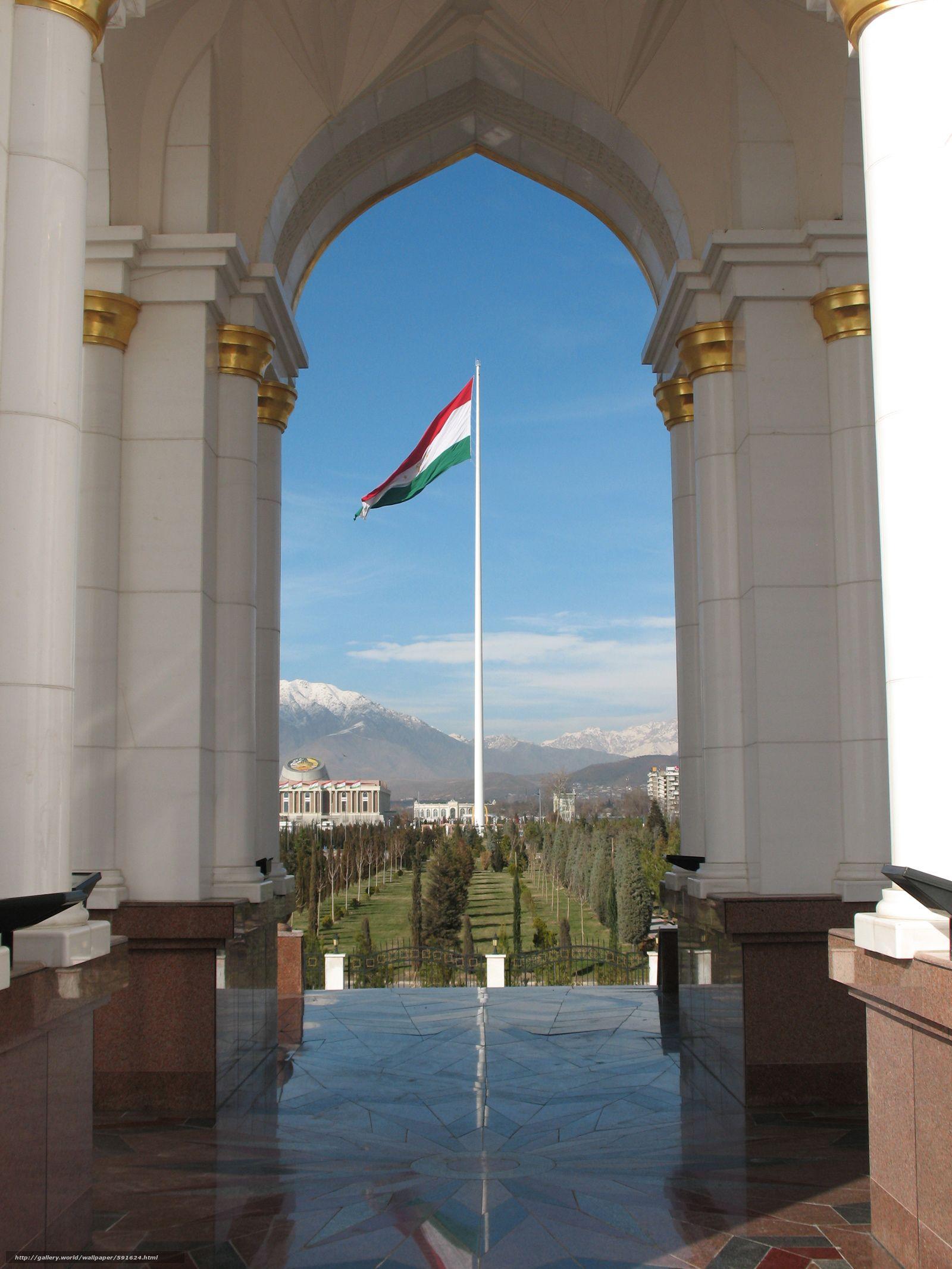 Download wallpaper Tajikistan, Dushanbe, government, flag free