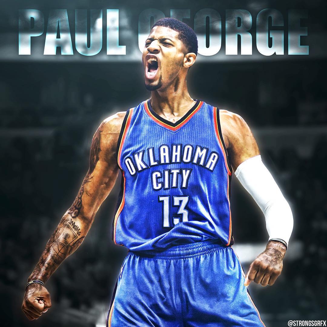 Paul George is heading to #OKC.. Thoughts?.. # #sportsposters