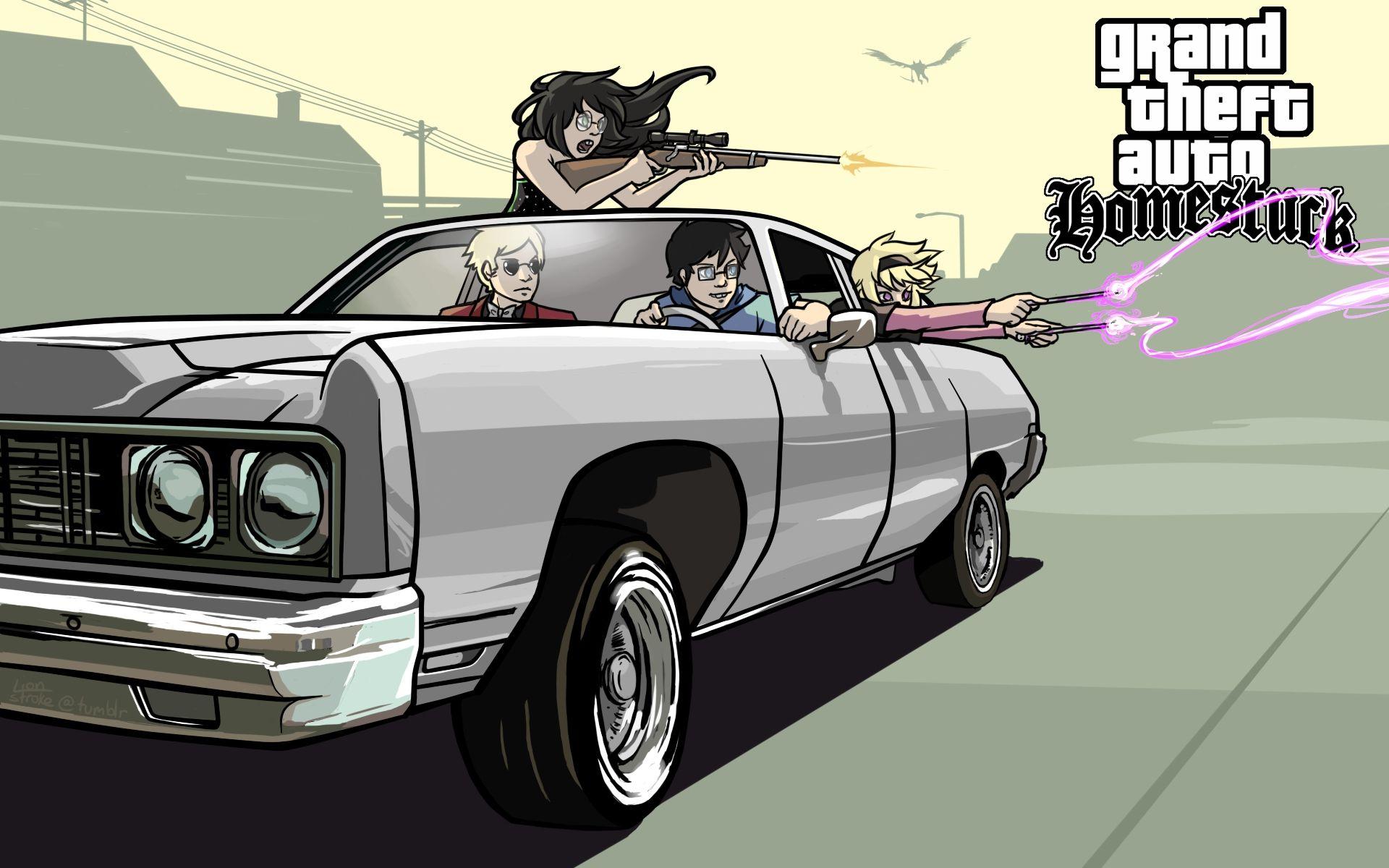 Grand Theft Auto Homestuck, HD Games, 4k Wallpaper, Image