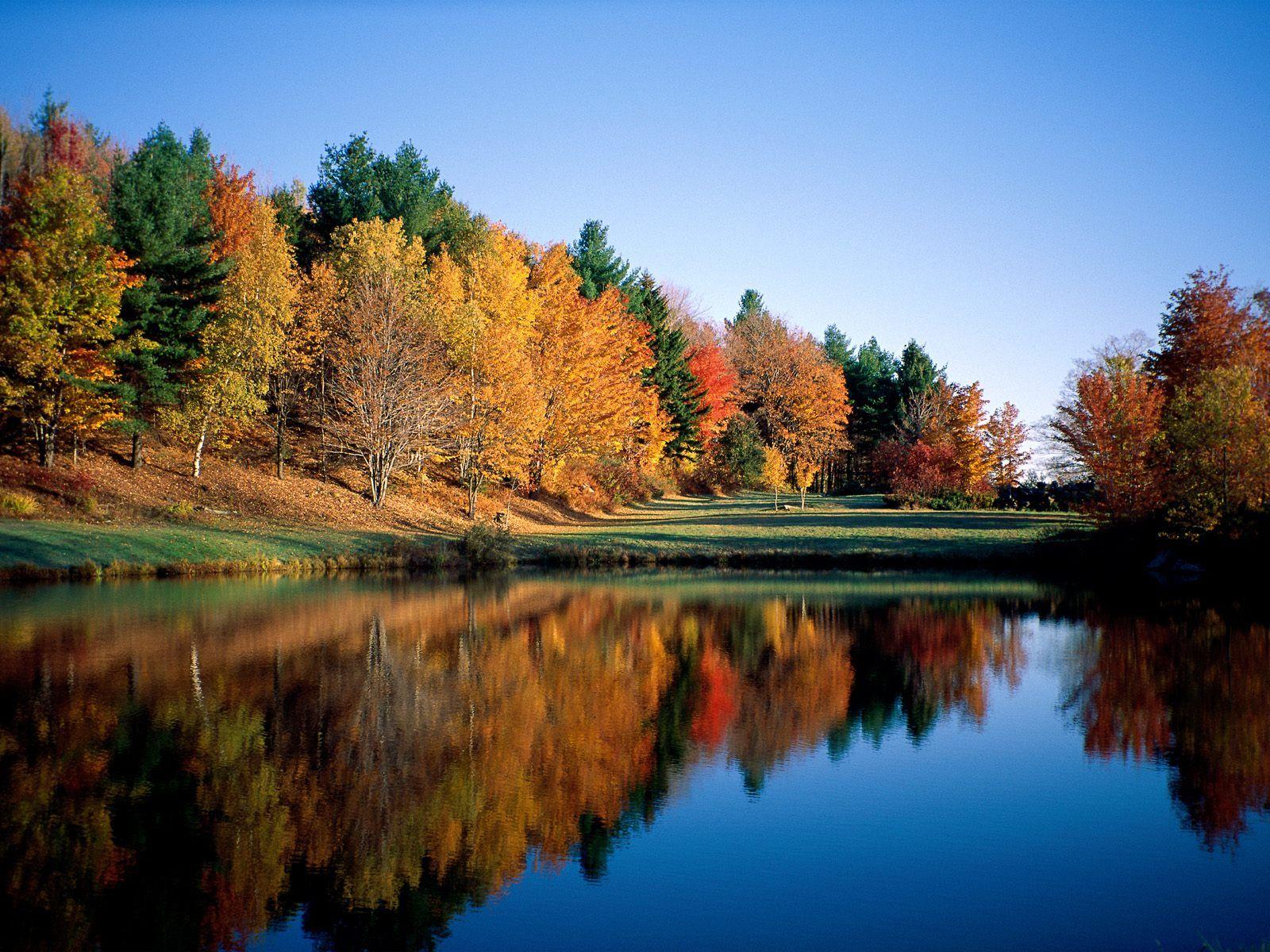 Download Autumn Reflections, Vermont Wallpaper, Picture, Photo