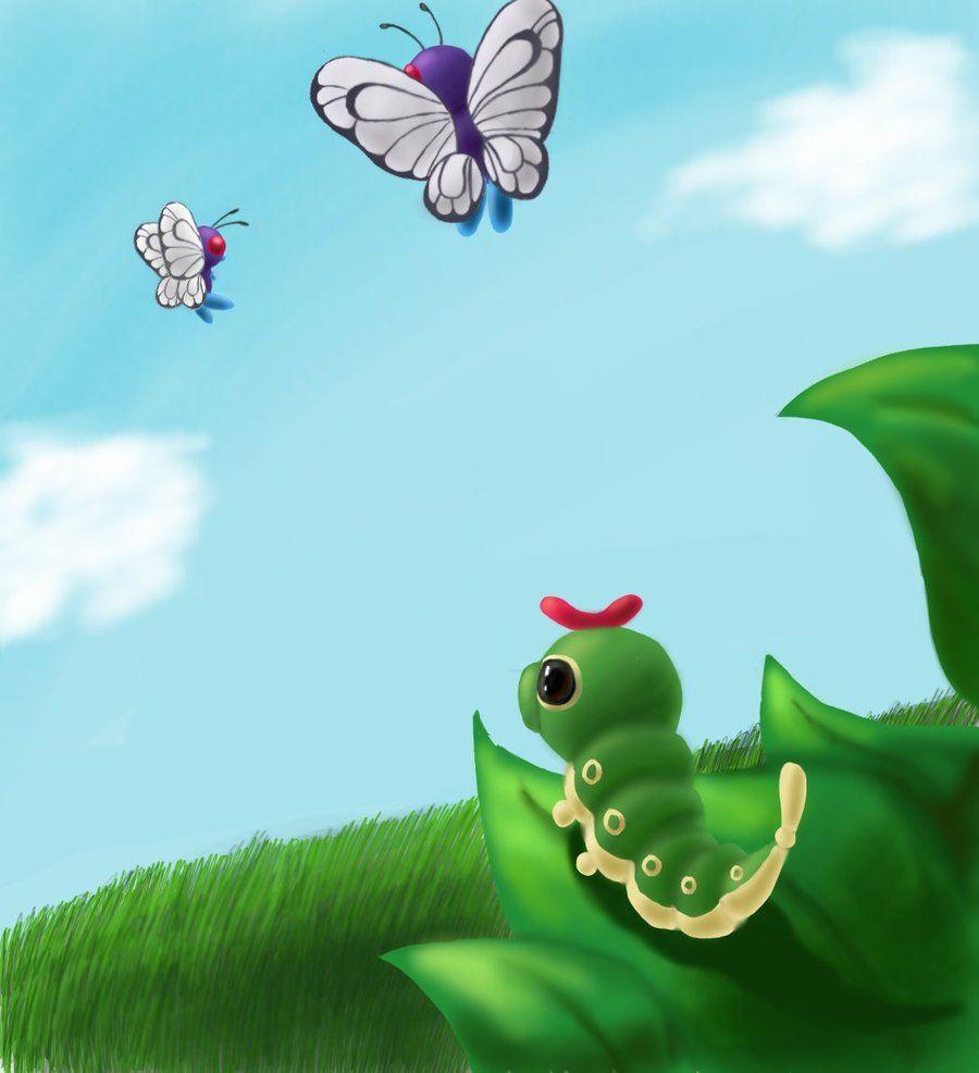 Caterpie and Butterfree. Butterfly. Pokémon
