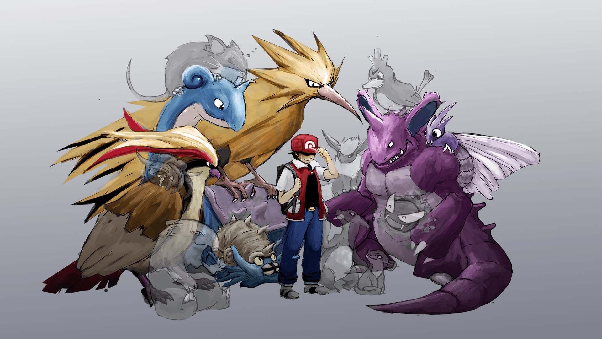 charmeleon, drowzee, farfetch'd, flareon, gastly, and others