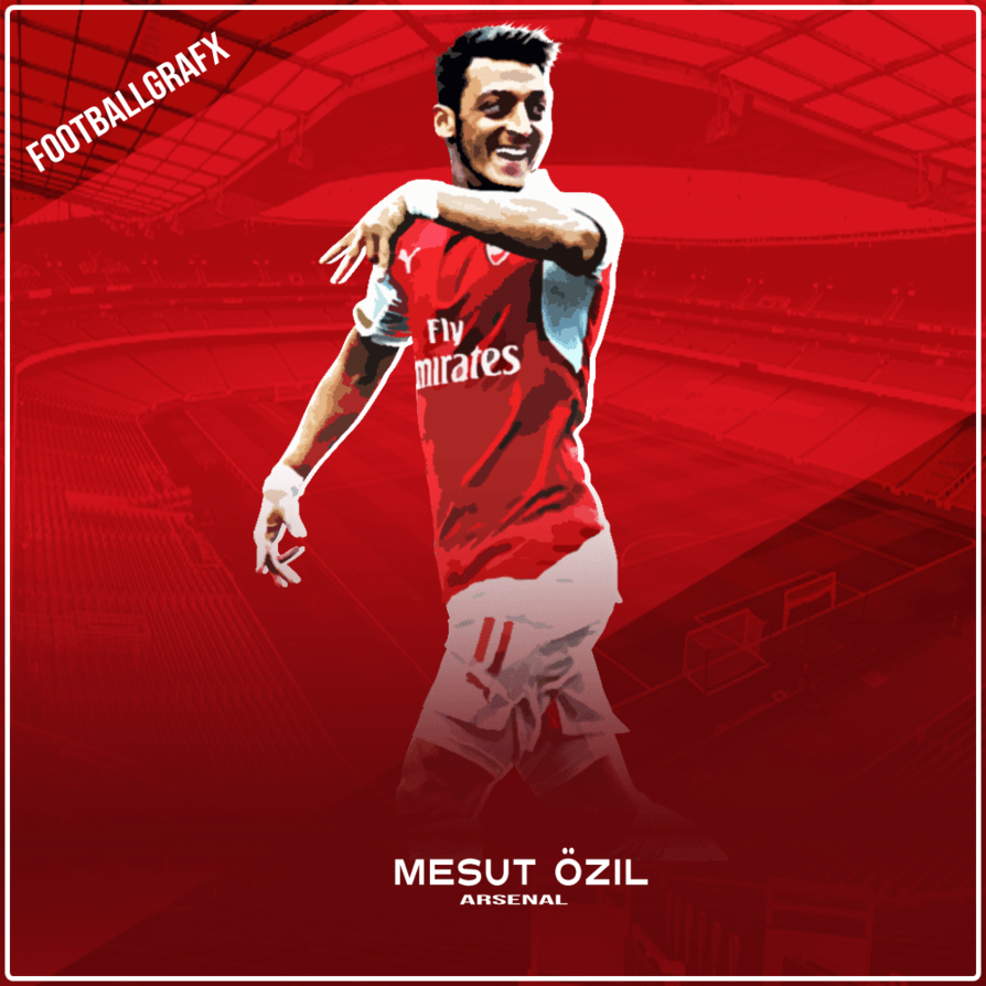 Mesut Ozil Arsenal - @footballgrafx