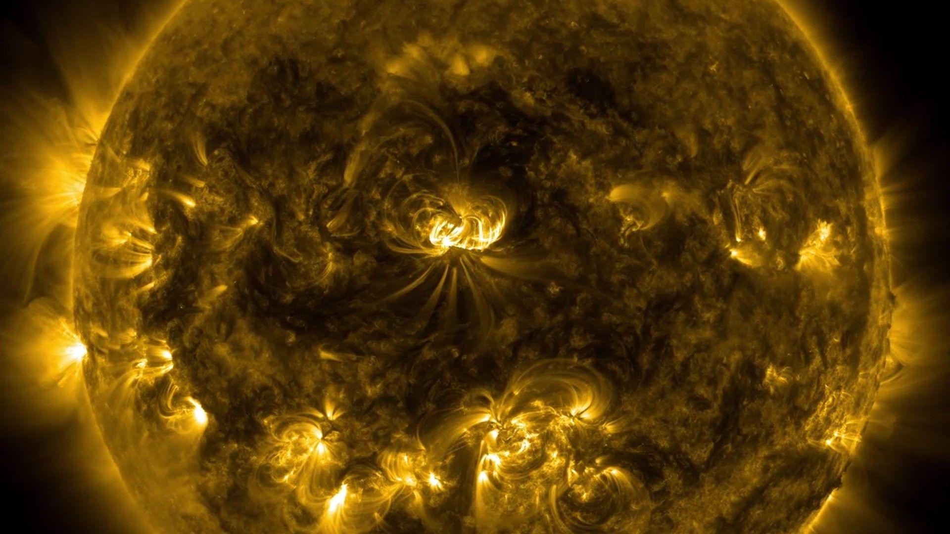Space: Sun Psychedelic Solar Star Fire Flare Space Storm 1920x1080