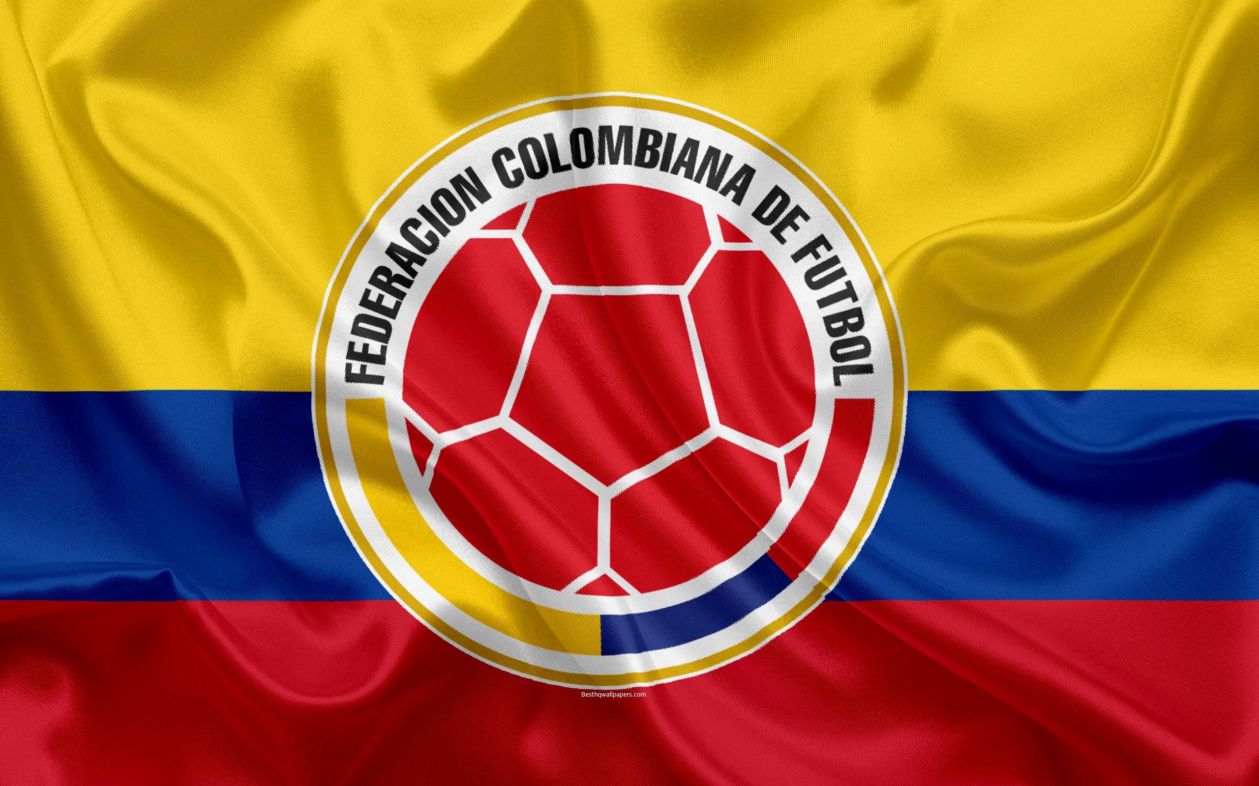 Download wallpaper Colombia national football team, logo, emblem