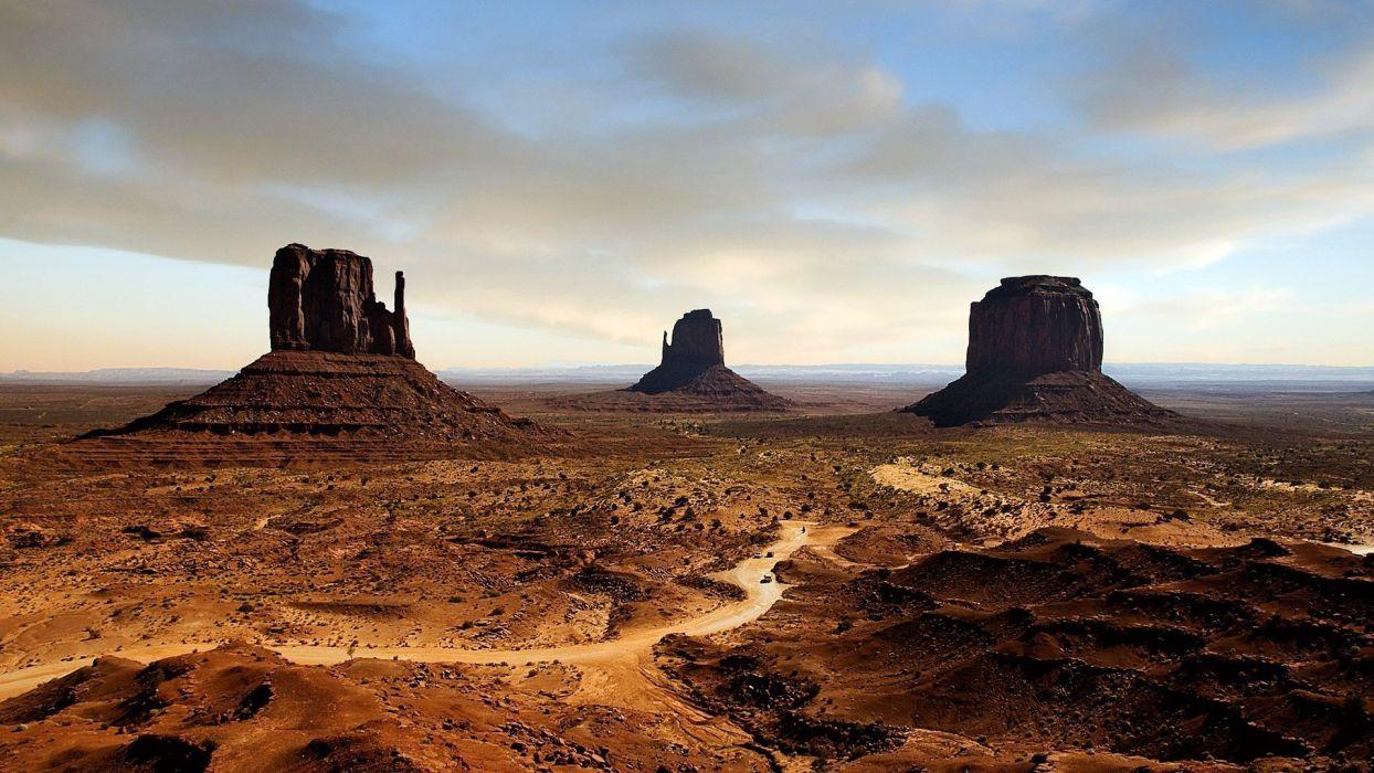 Nature USA Arizona Death Valley Monument Valley rock formations