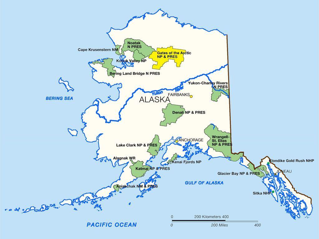 Gates of the Arctic Map. Gates of the Arctic National Park