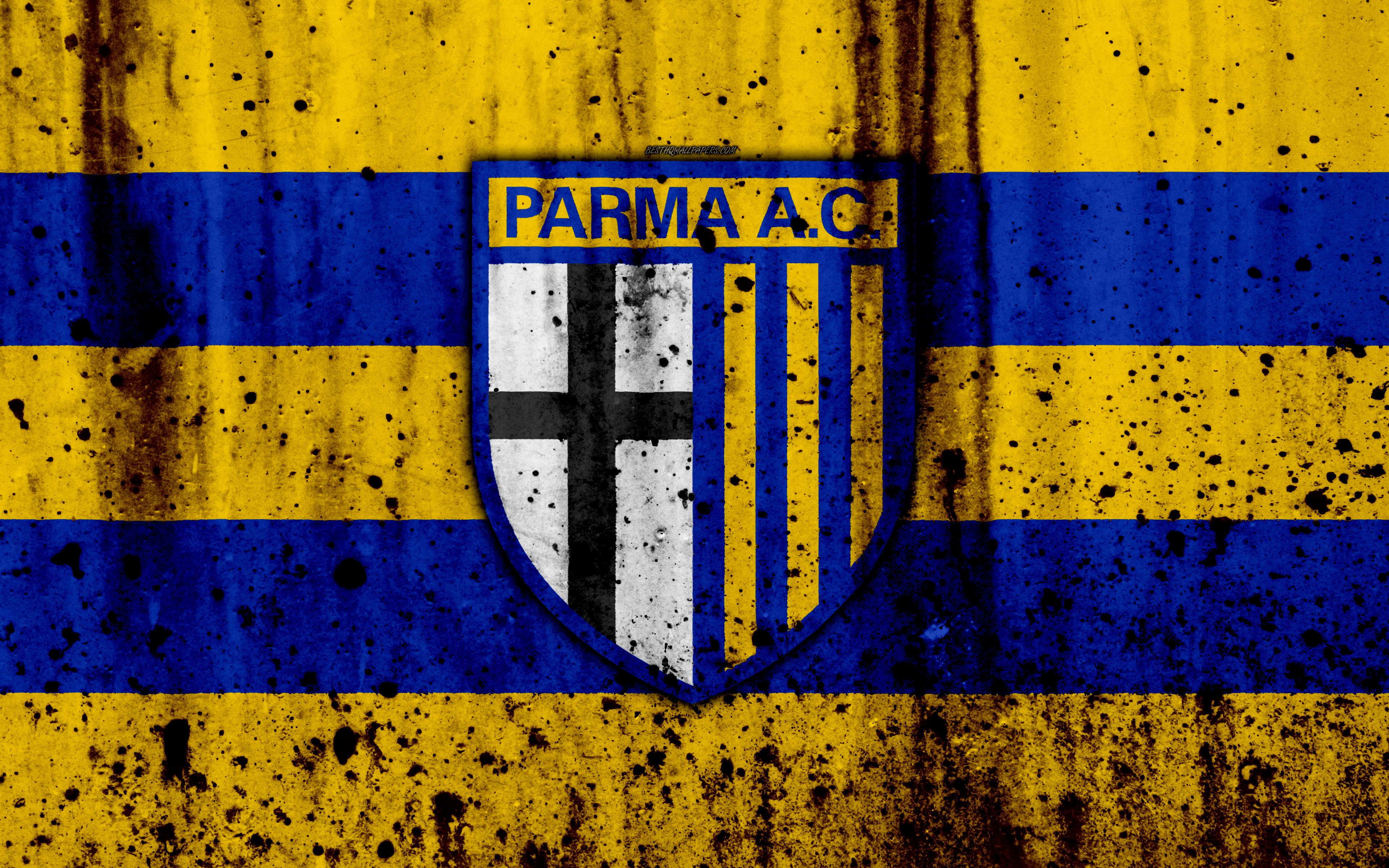 Download wallpaper Parma, 4k, grunge, Serie B, football, Italy