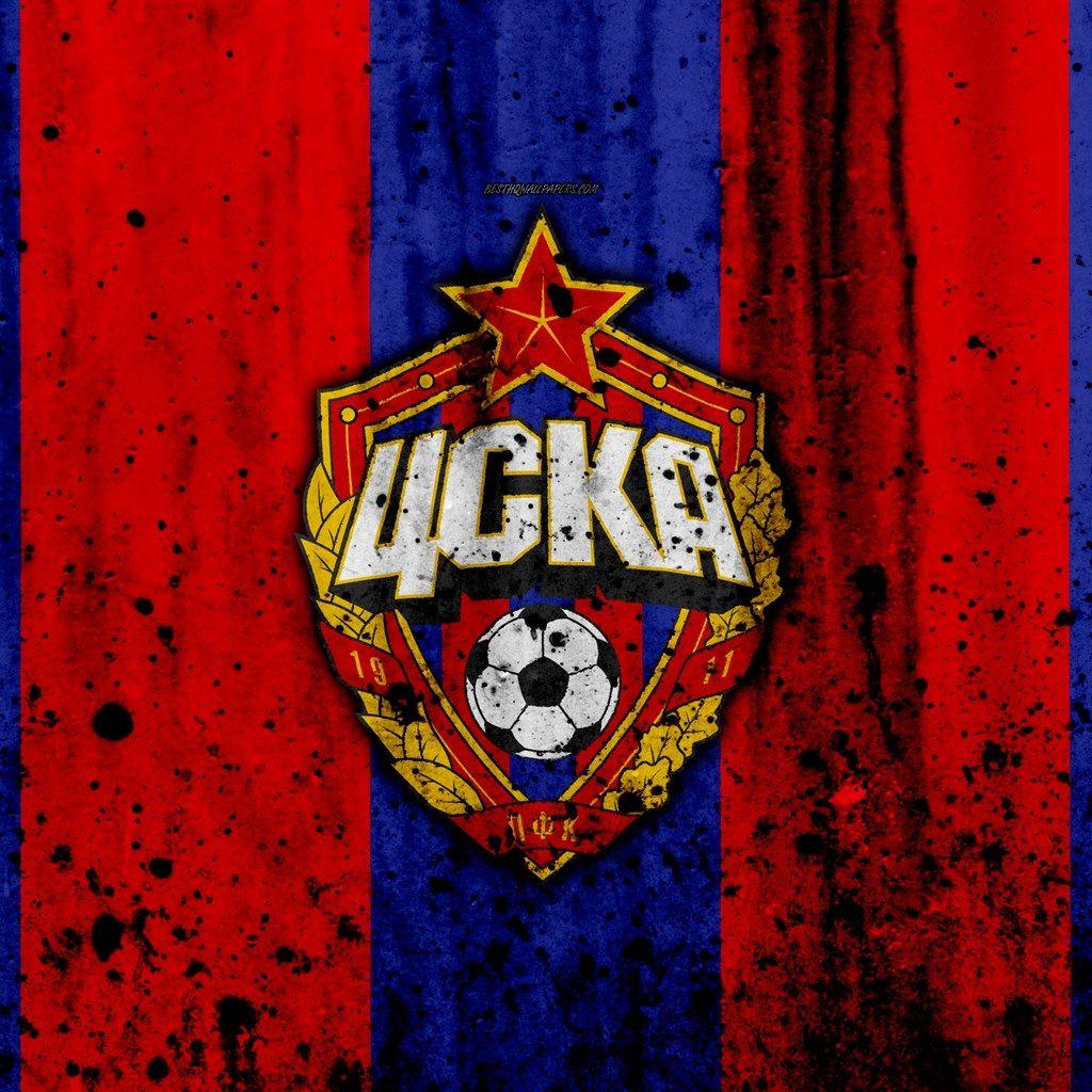Download wallpaper 4k, FC CSKA Moscow, grunge, Russian Premier