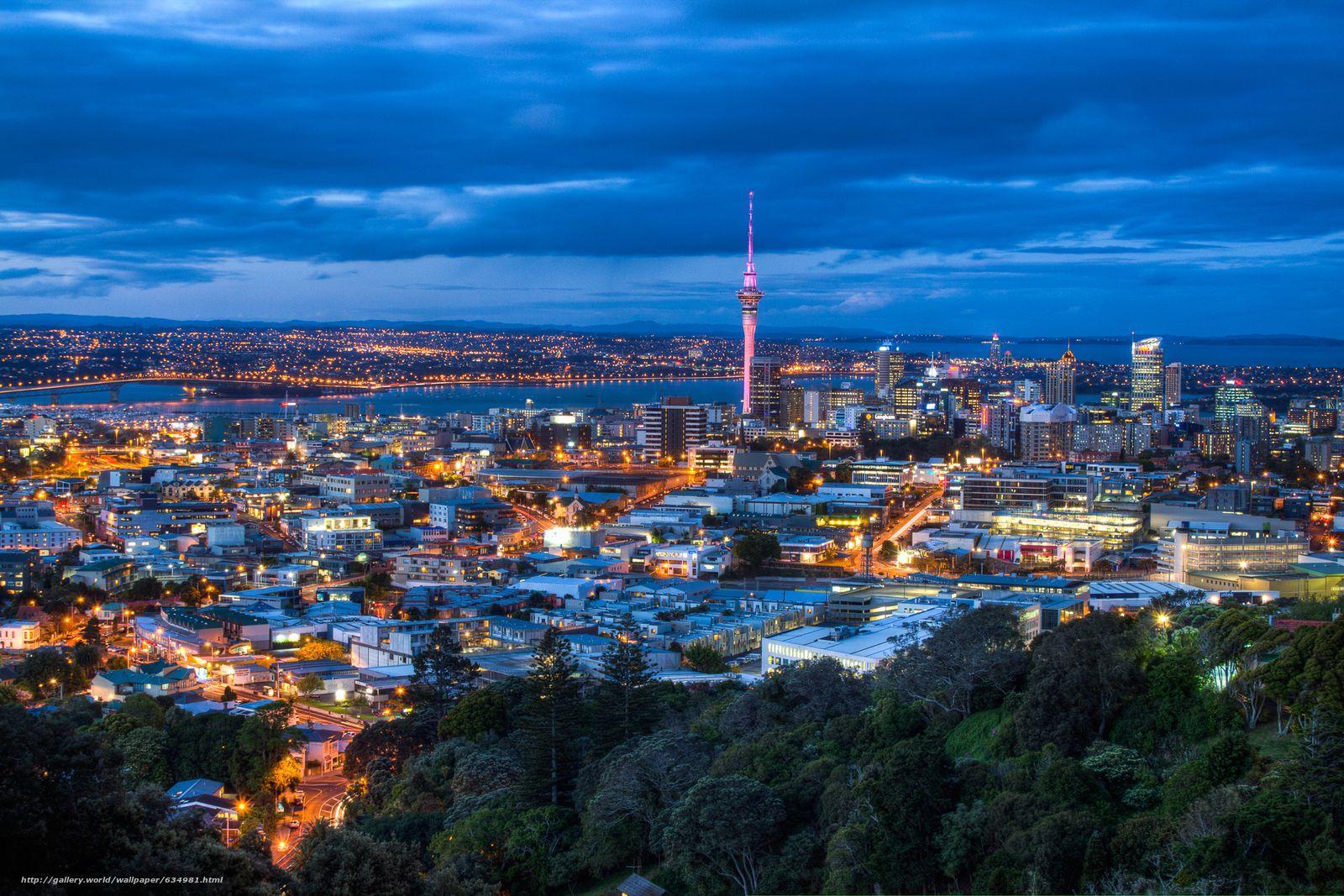 Download wallpaper Auckland, New Zealand, city free desktop