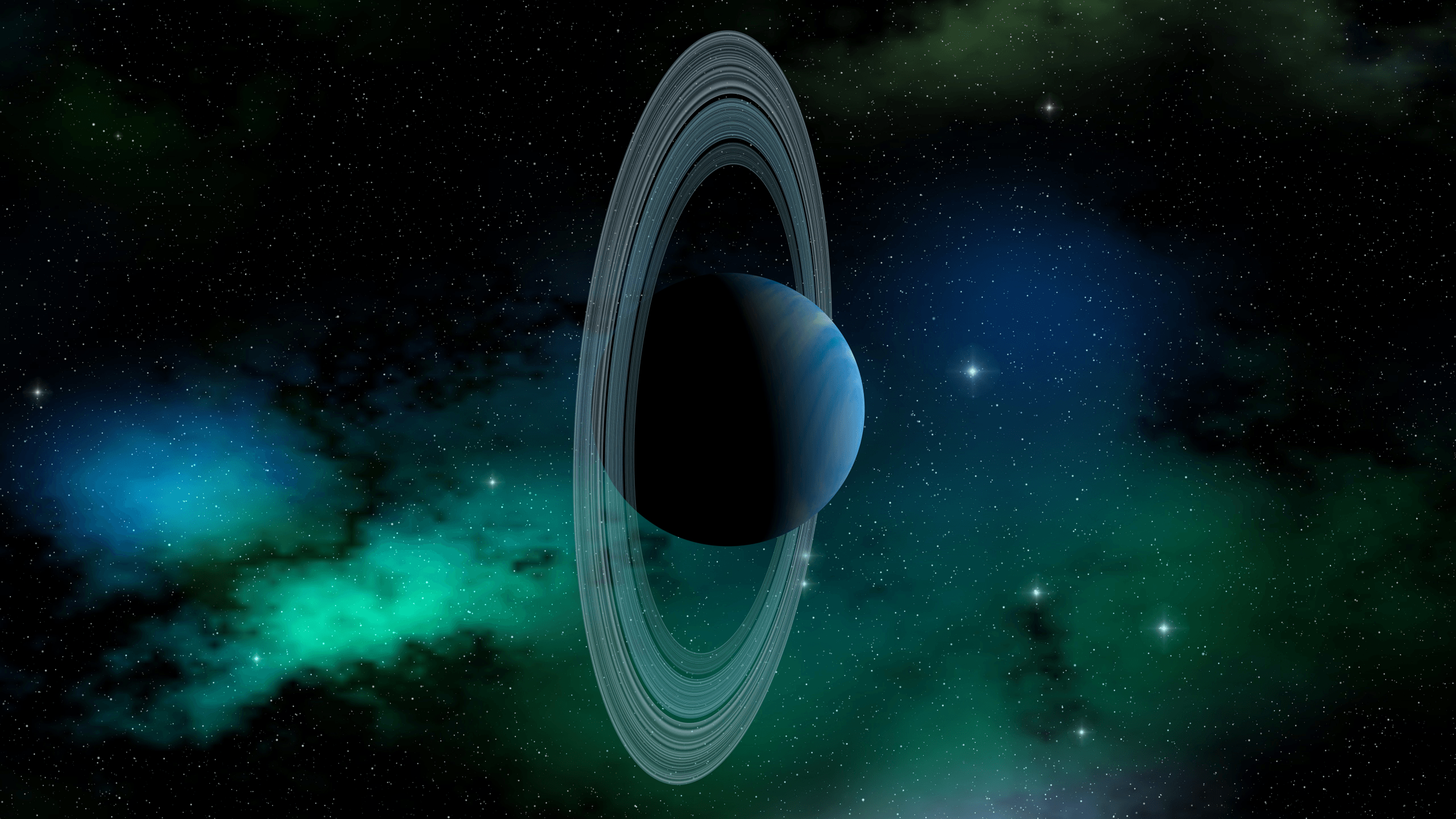 Download 2560x1440 Uranus, planet, Solar System, planetary rings