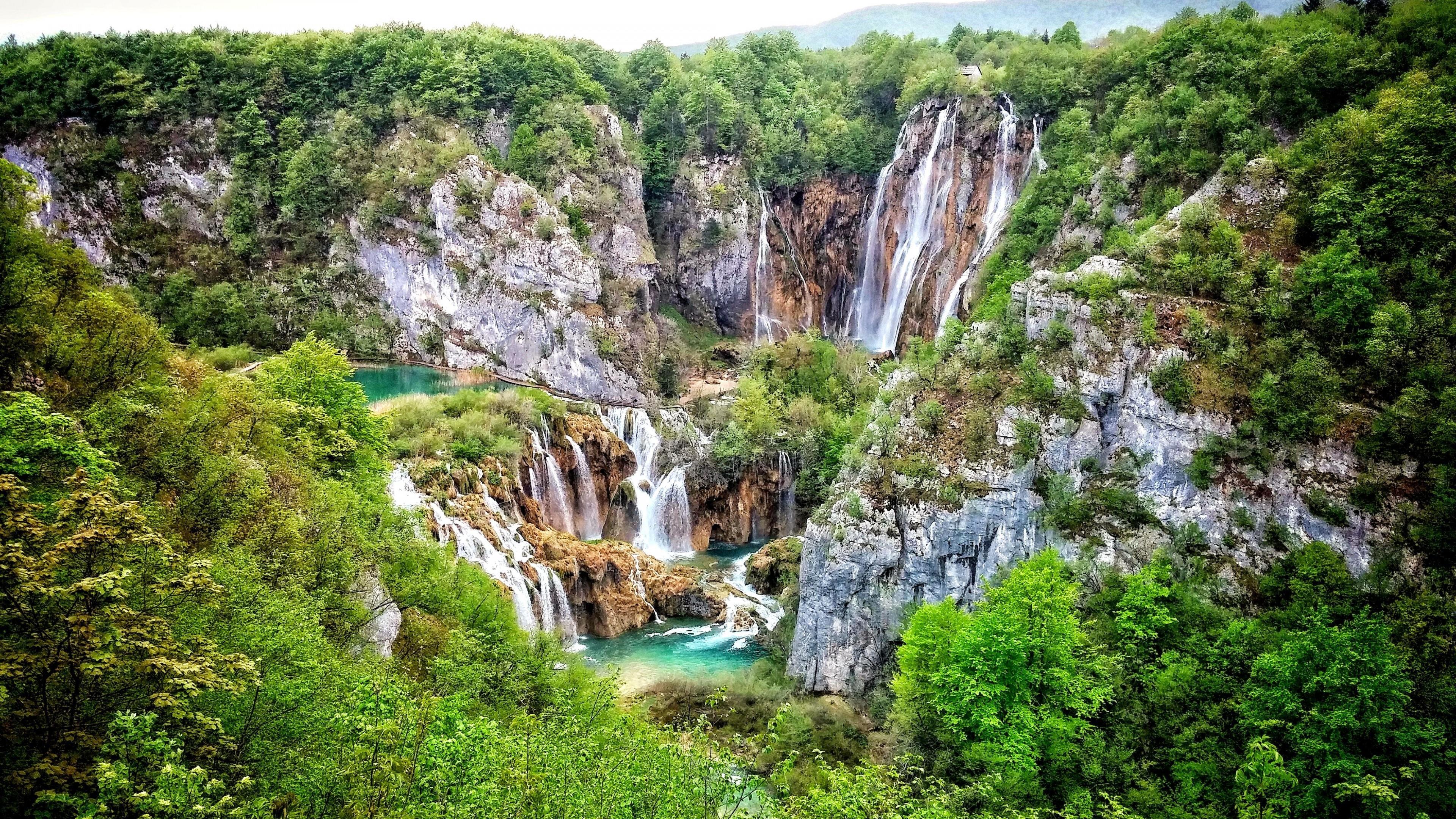 Waterfalls At Plitvice Lakes National Park ⛰ Wallpaper