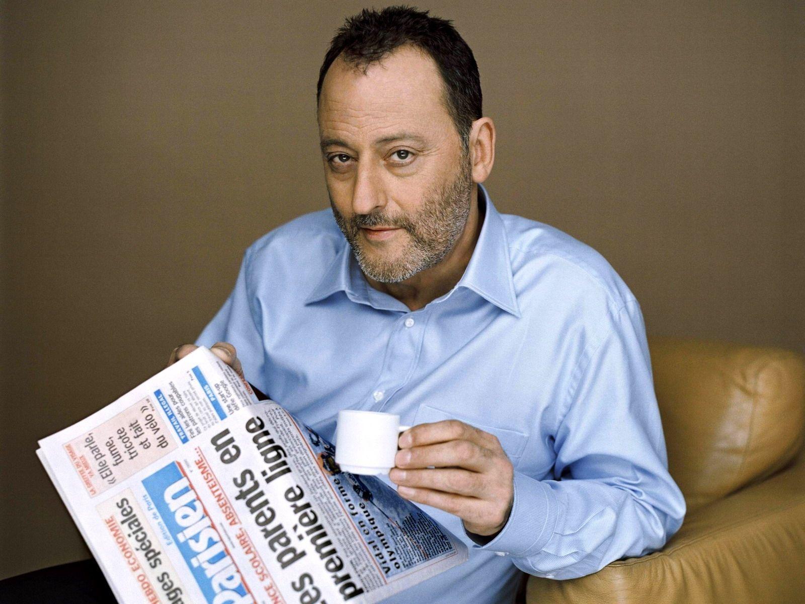 Wallpaper Jean reno, Actor, Hollywood, Glasses, Hair, Coffee, Cup