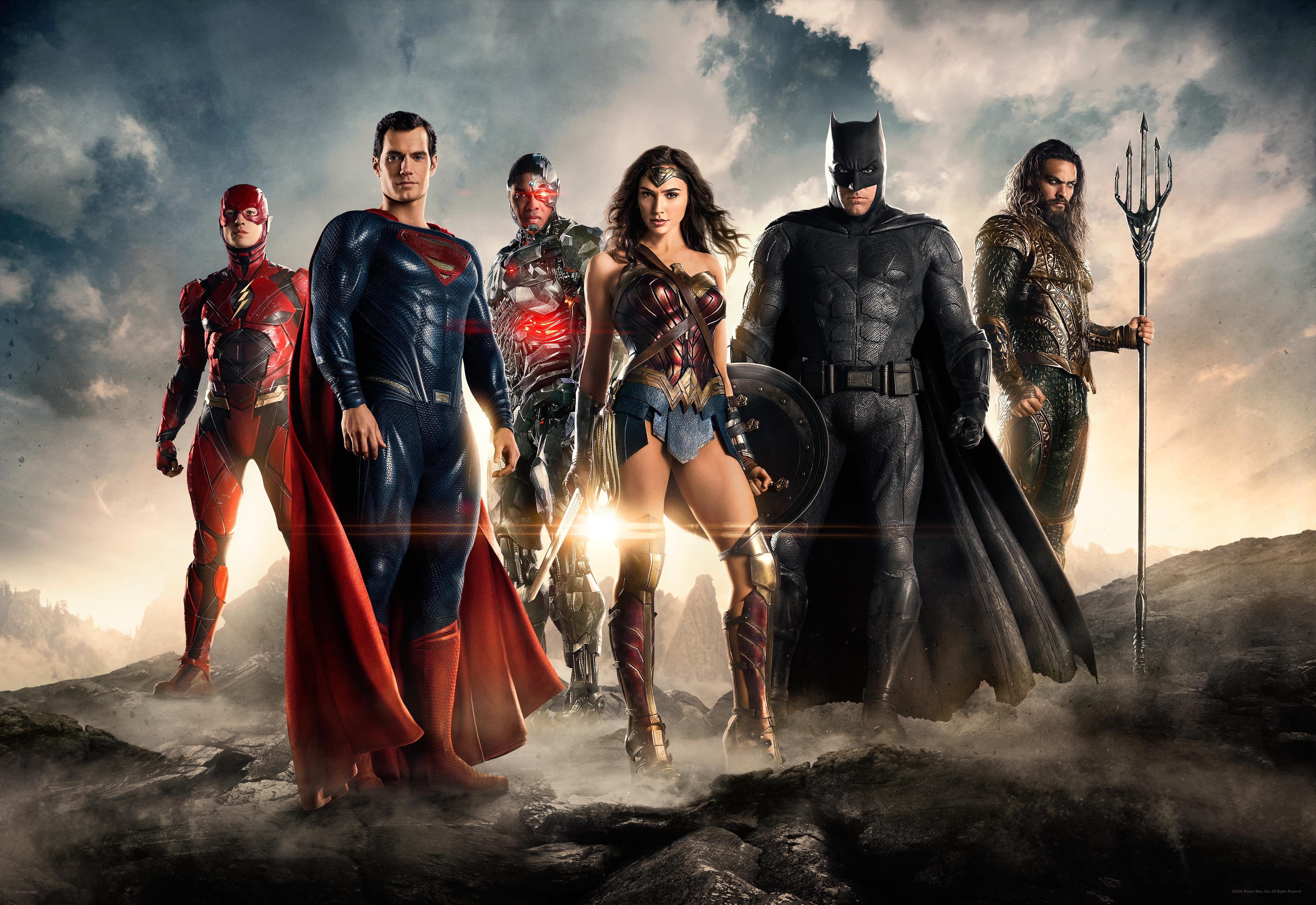 Wallpaper Justice League, 2017 Movies, Flash, Superman, Wonder Woman