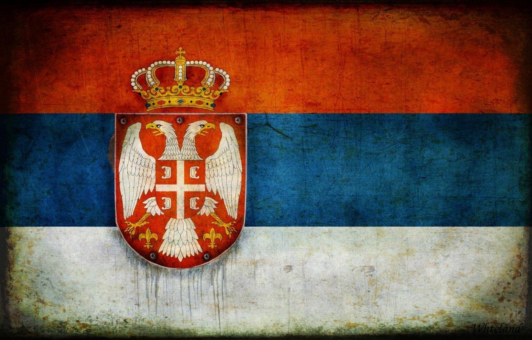 Flag of Serbia wallpaper