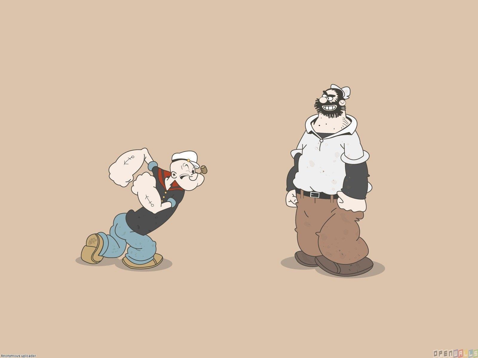 Popeye the sailor man and bluto wallpaper