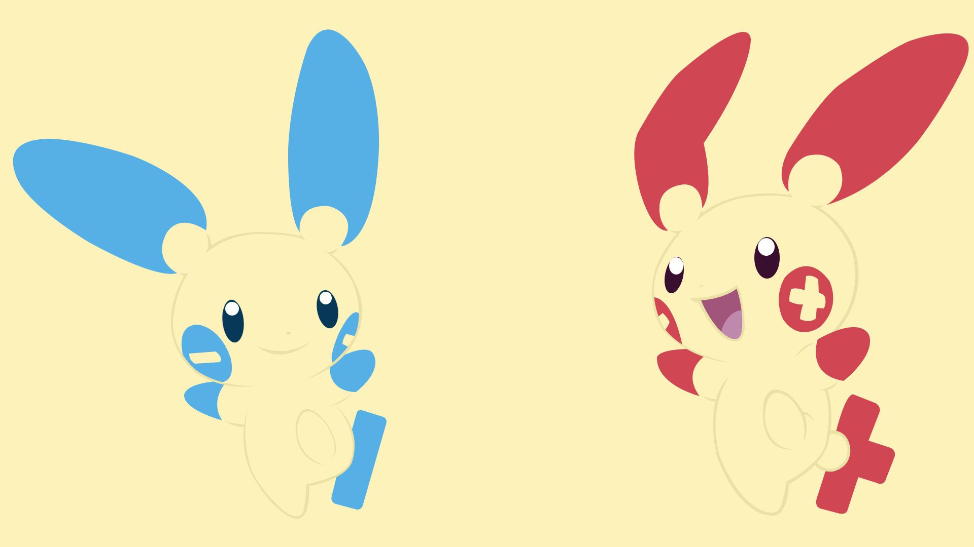 Minun and Plusle Full HD Wallpaper and Background Imagex1080