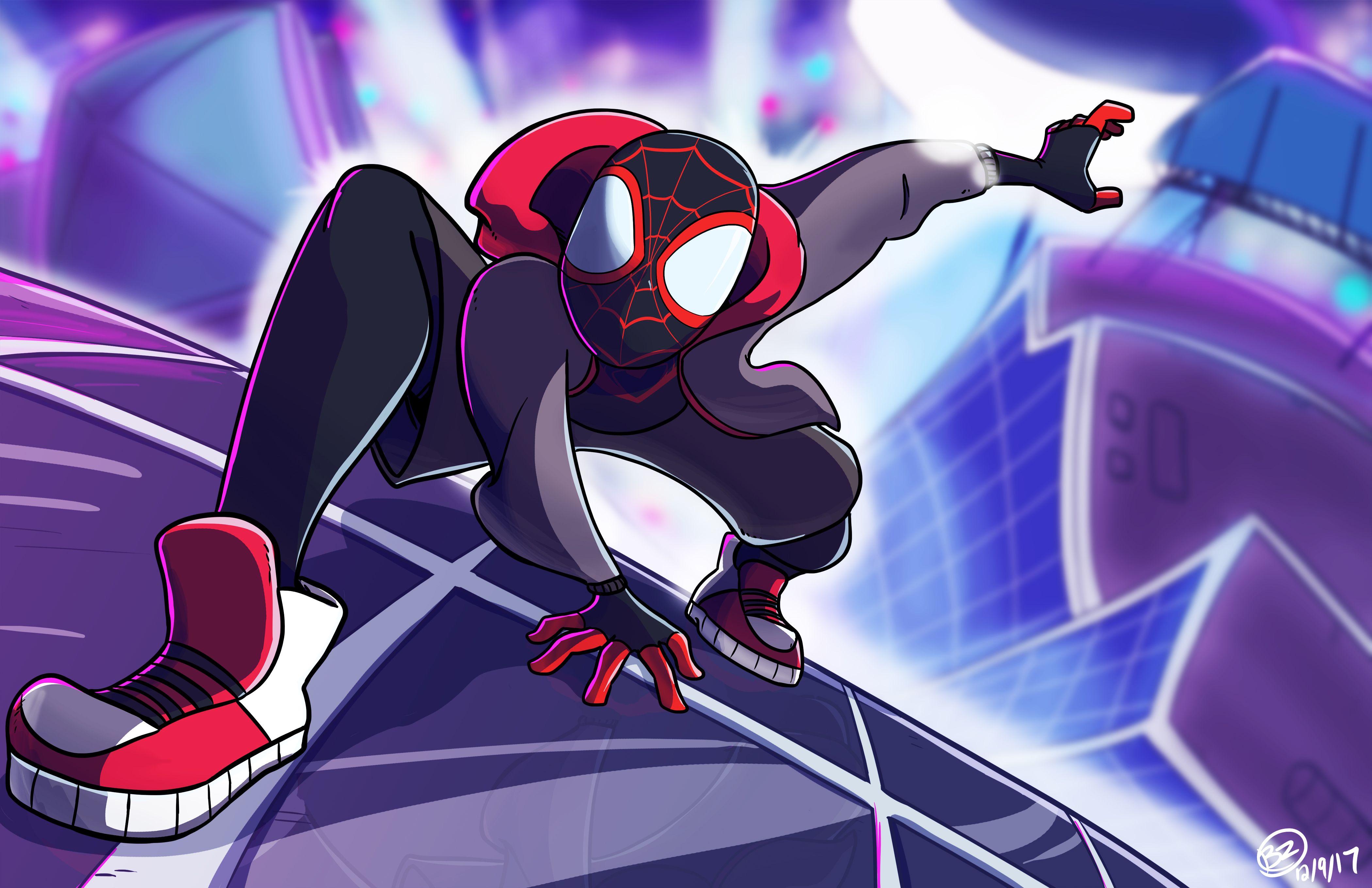 Wallpaper Spider Man: Into The Spider Verse, Marvel Comics, 4K