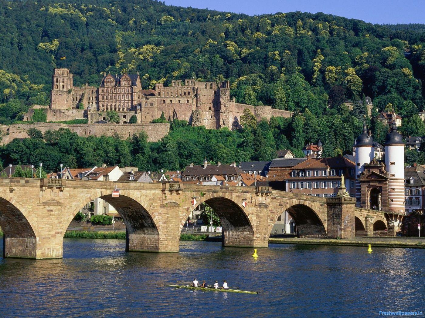 Neckar River, Heidelberg, Germany wallpaper