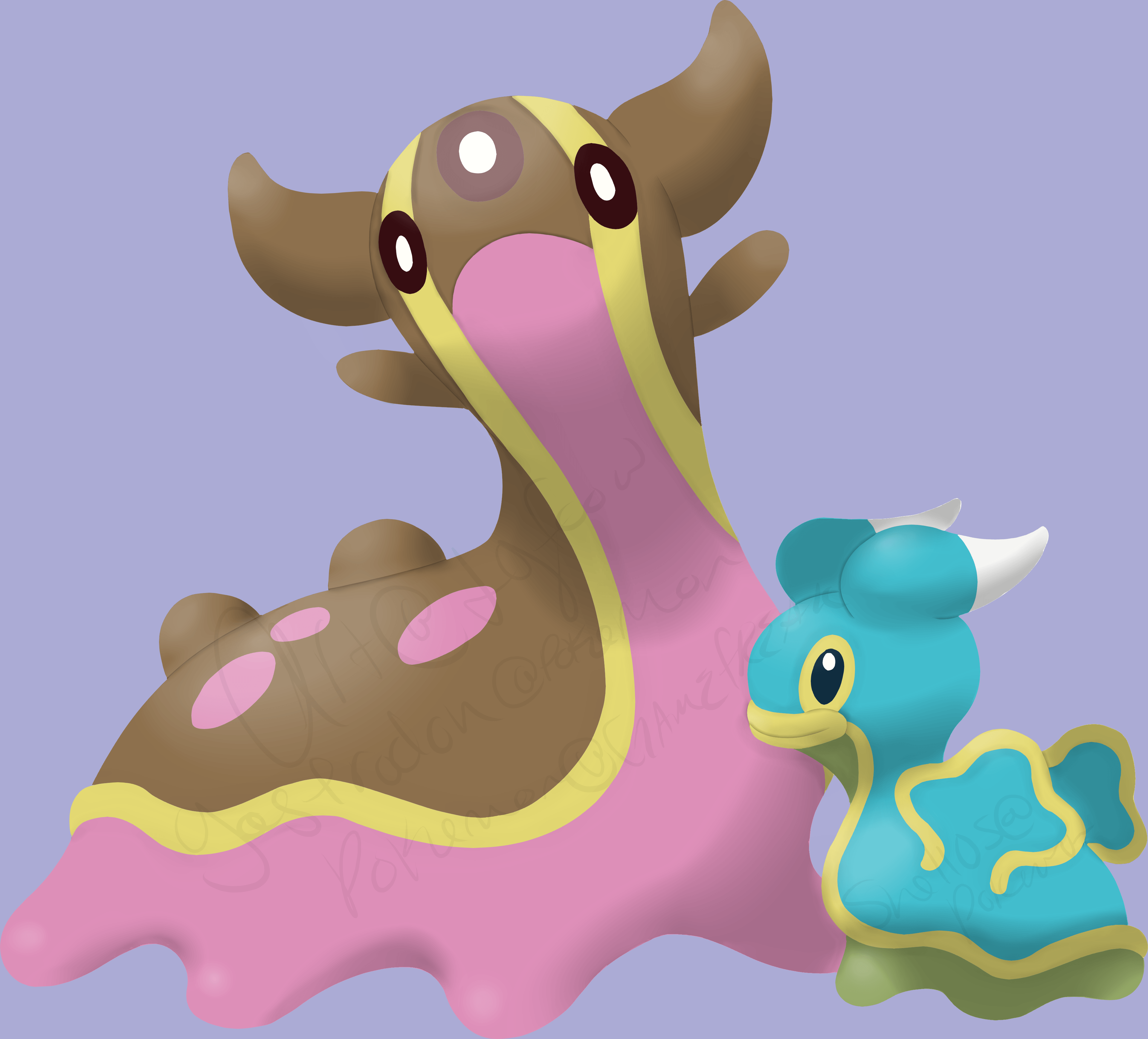 OC) Gastrodon Shellos In Ken Sugimori's Style Mixed With My Own