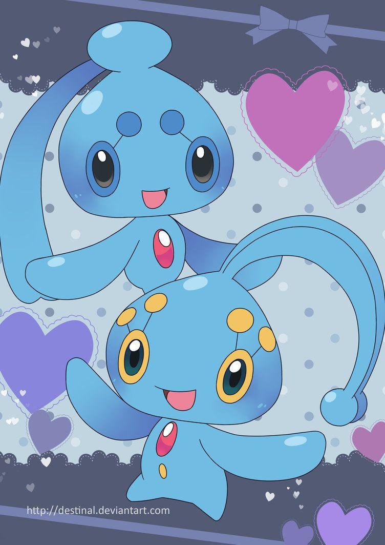 Manaphy And Phione Poster By Crystal Ribbon