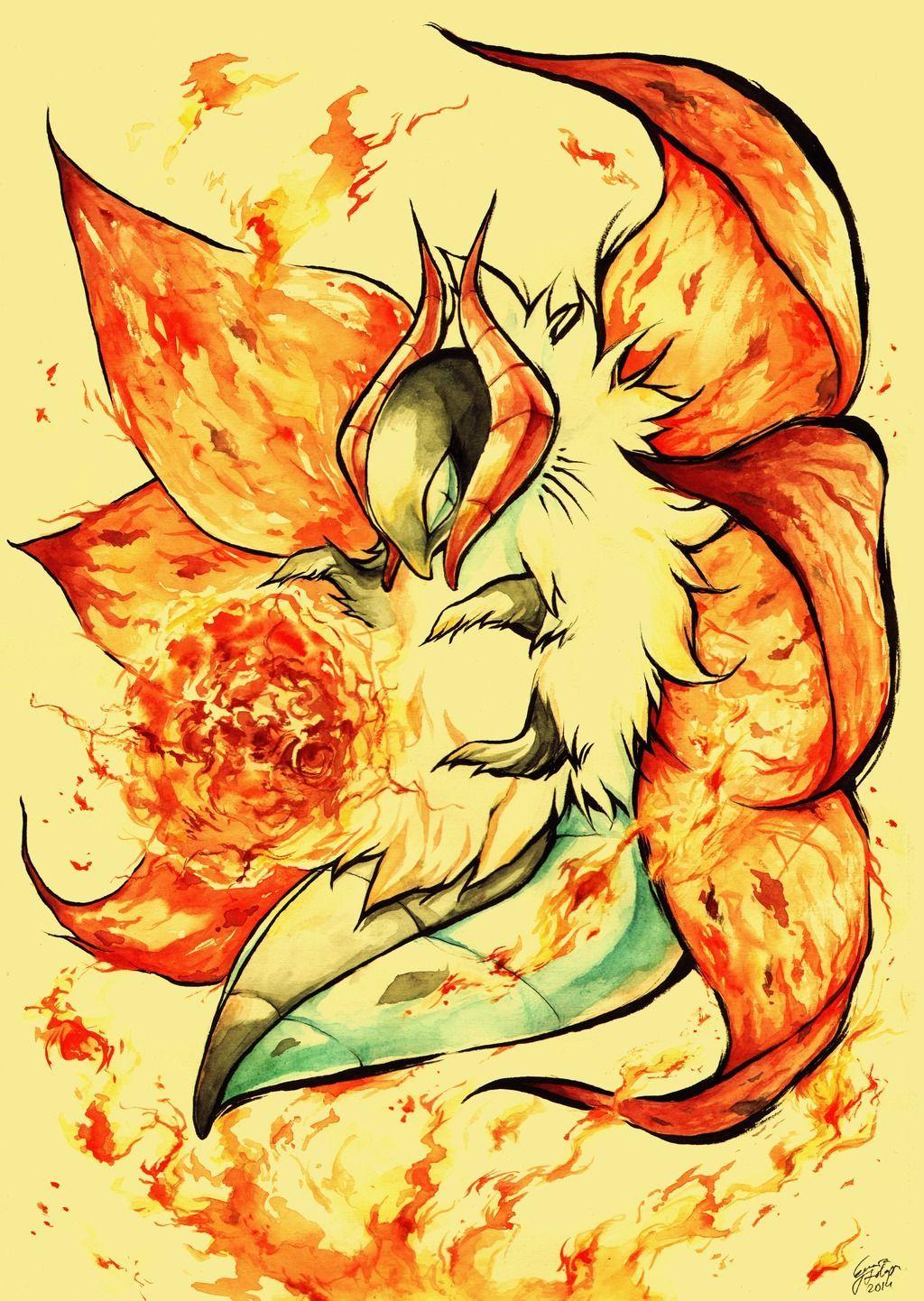 Volcarona (by Rikusu). PKMN: Awesome arts. Pokémon