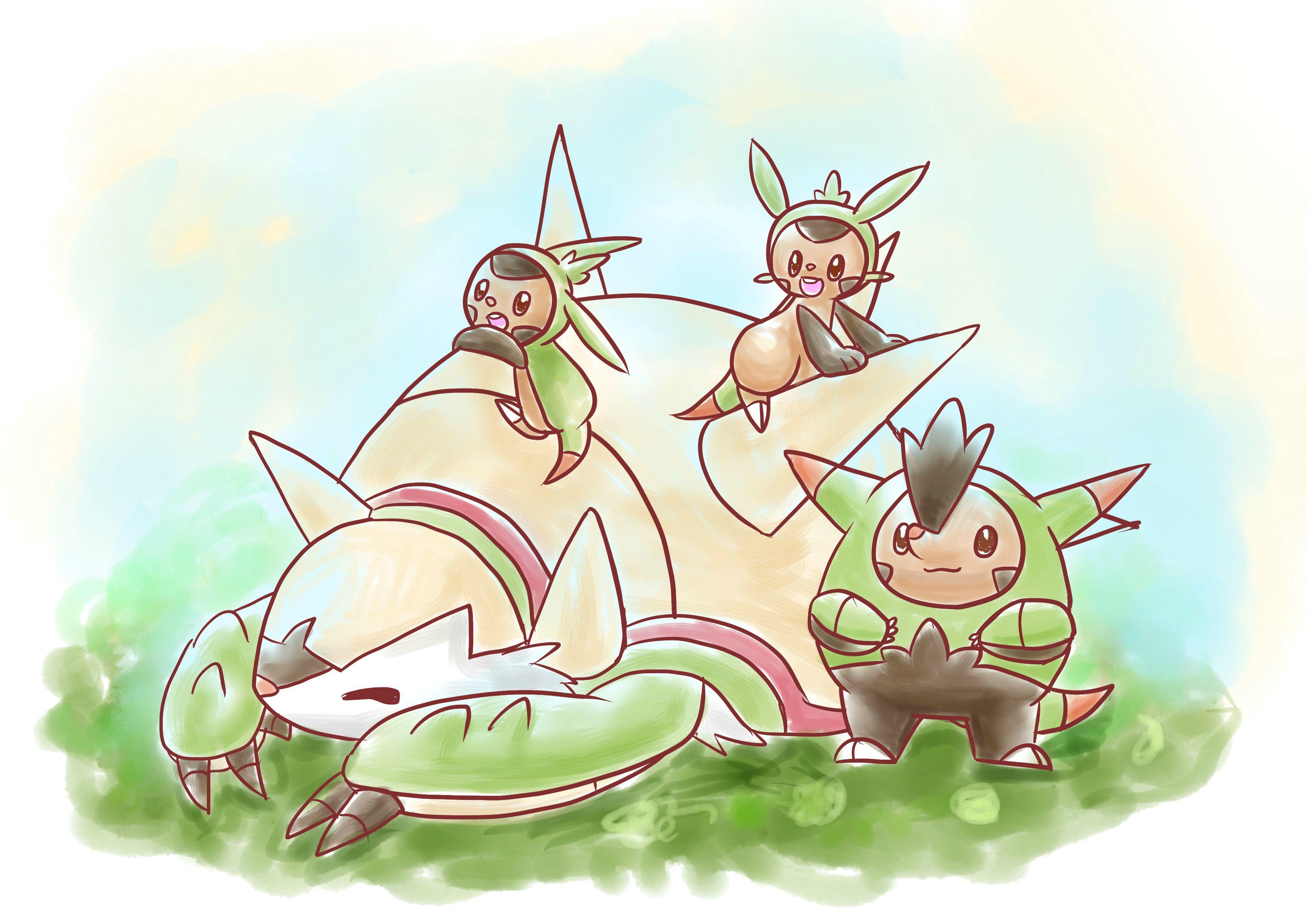 Adorable Chesnaught fanart (XY Spoilers)