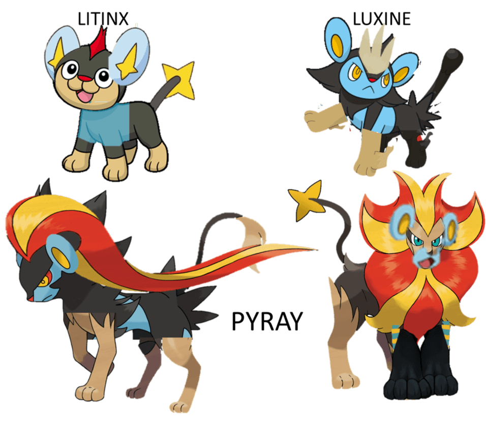 Pyroar Luxray Family