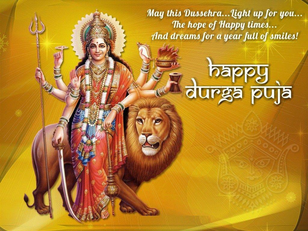 Happy Durga Puja Wishes Greetings Happy Dussehra Wallpaper Happy