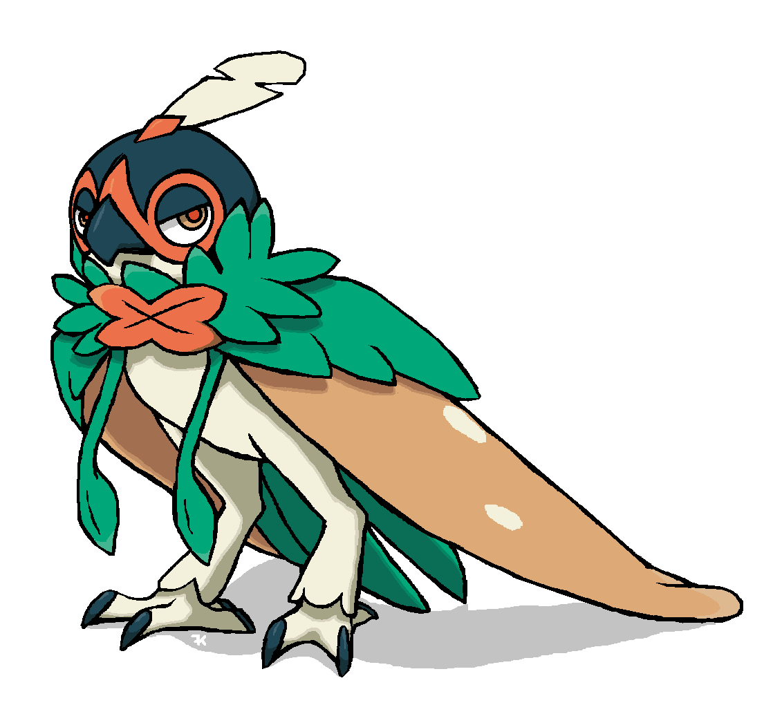 I pondered what Decidueye looked like with its hood down
