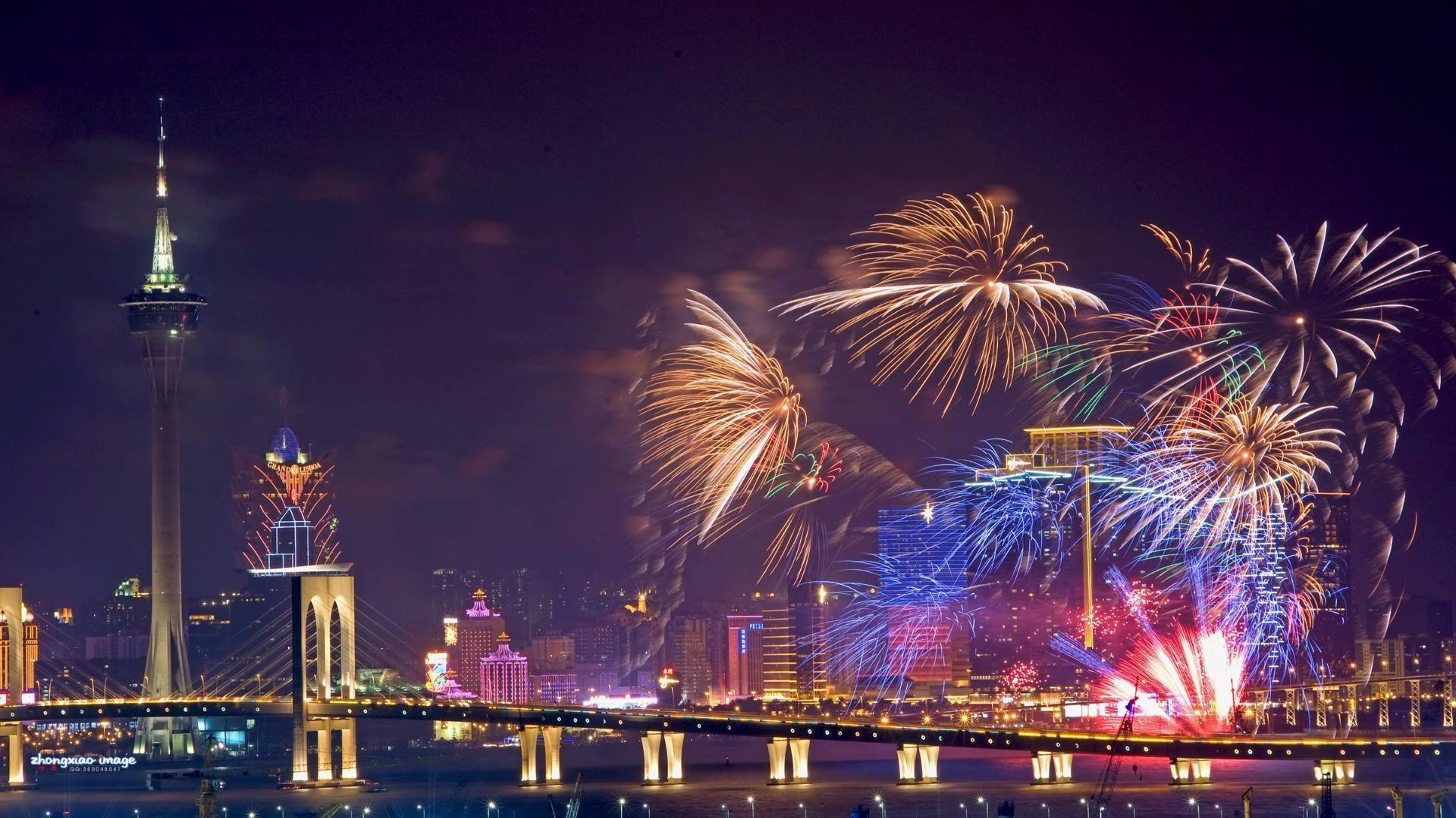 Macao International Fireworks Contest HD Wallpaper. Wallpaper