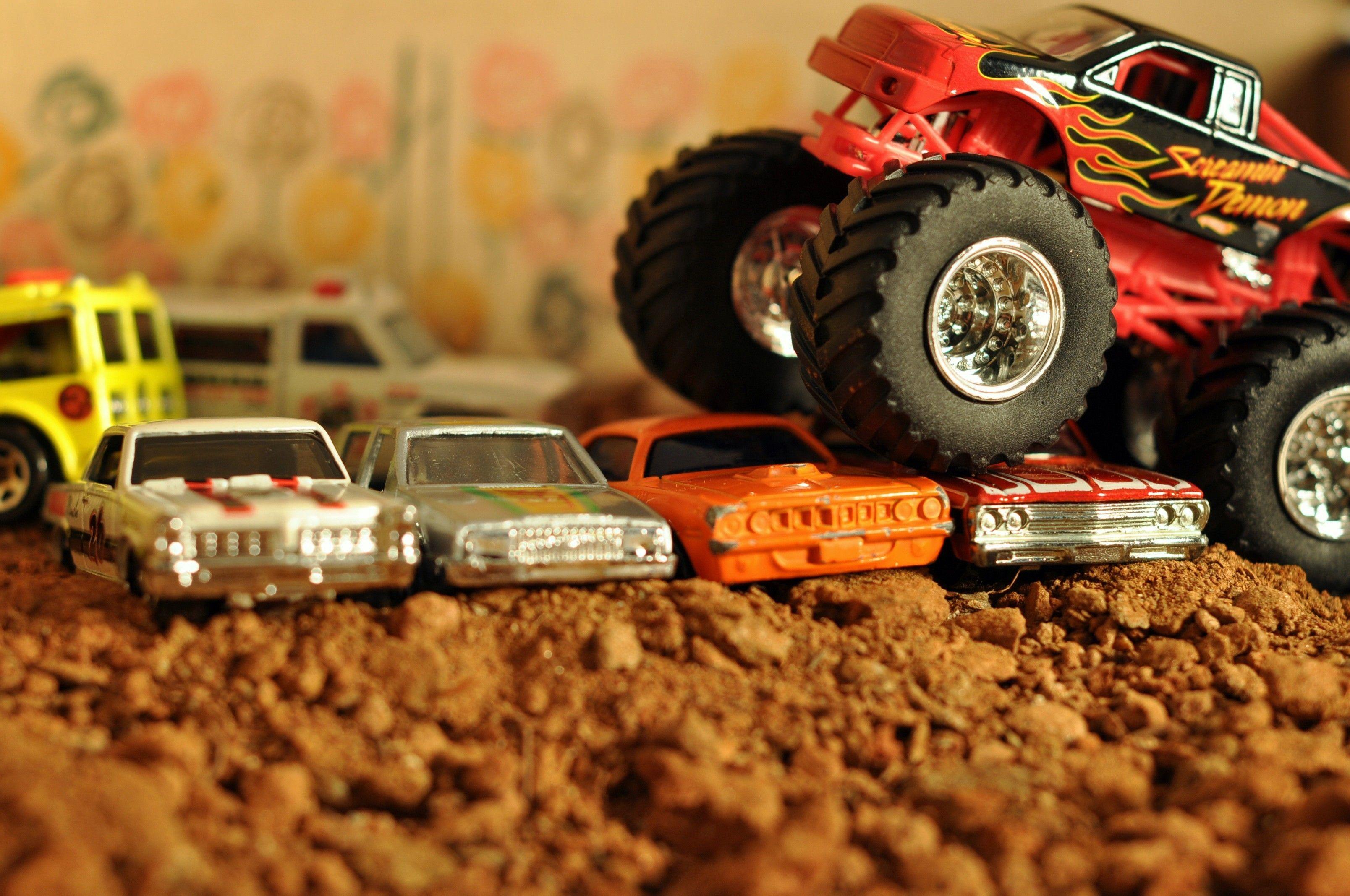 toys car monster trucks wallpaper and background