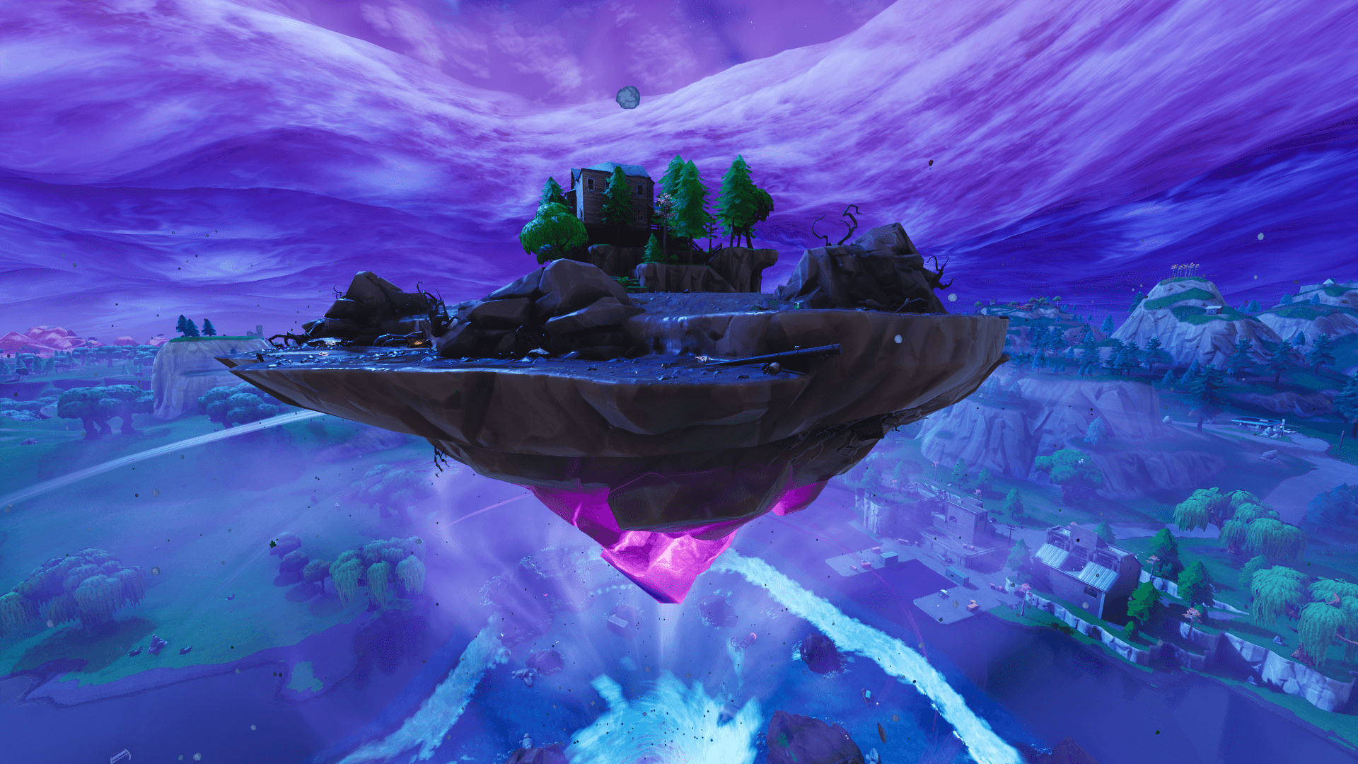 Fortnite's Floating Island Is Moving And Leaving Weird Craters On