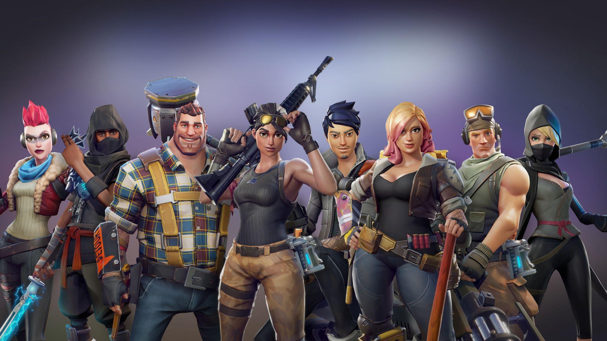 Download 2048x1152 wallpaper all characters, video game, fortnite