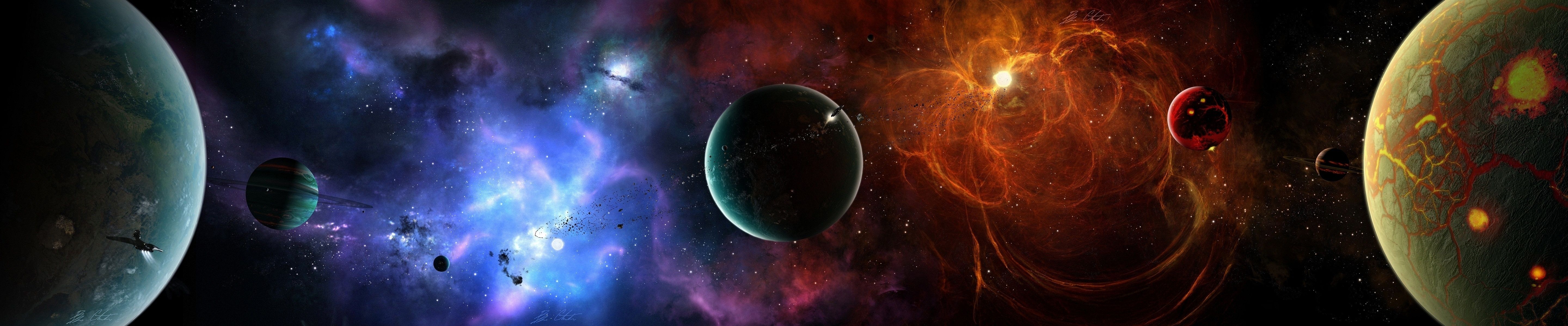 Cool Space Wallpaper (Fixed) [5760x1200]