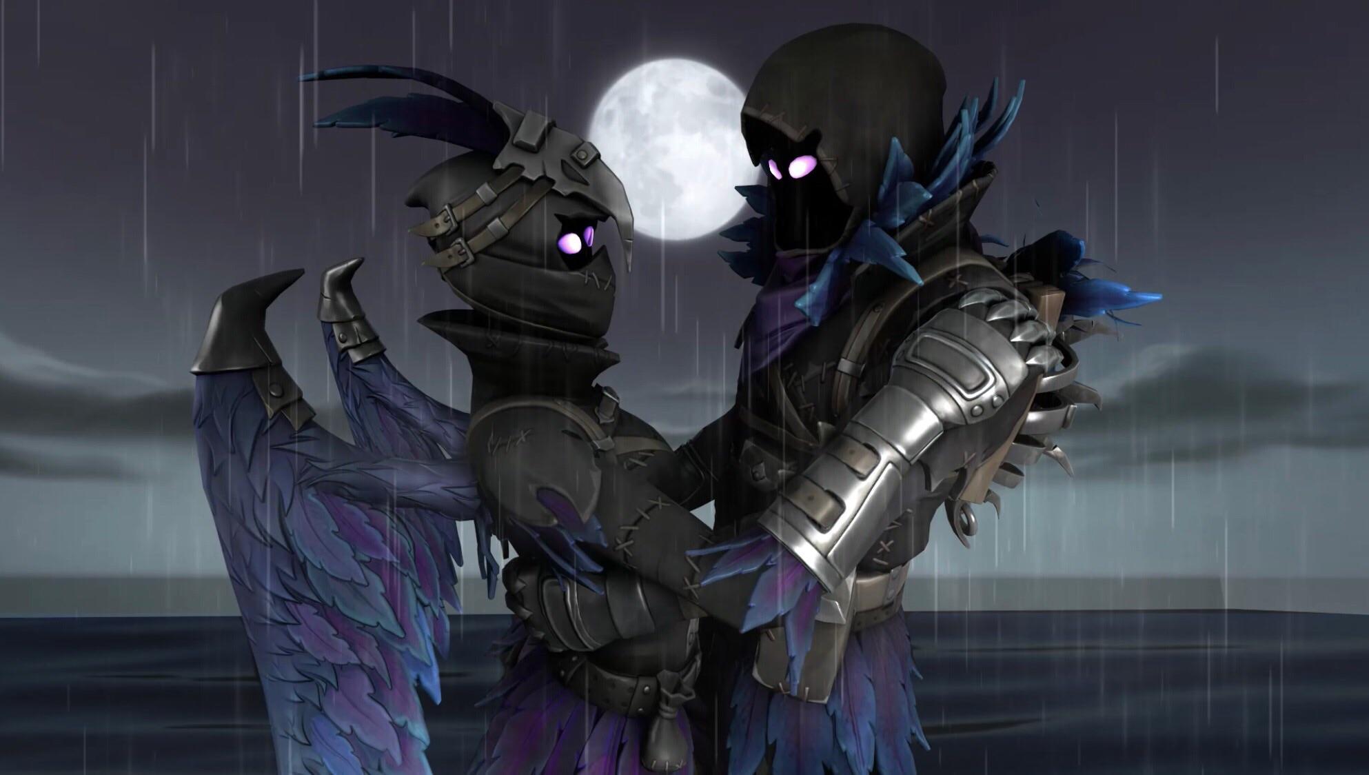 Wallpaper I made for myself of Ravage and Raven.. Feedback welcome