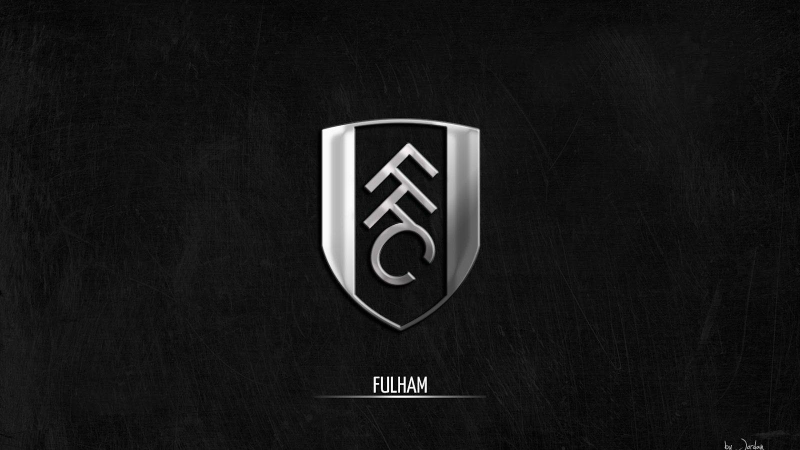 Cool Black And Silver Wallpaper Of Fulham FC's Logo