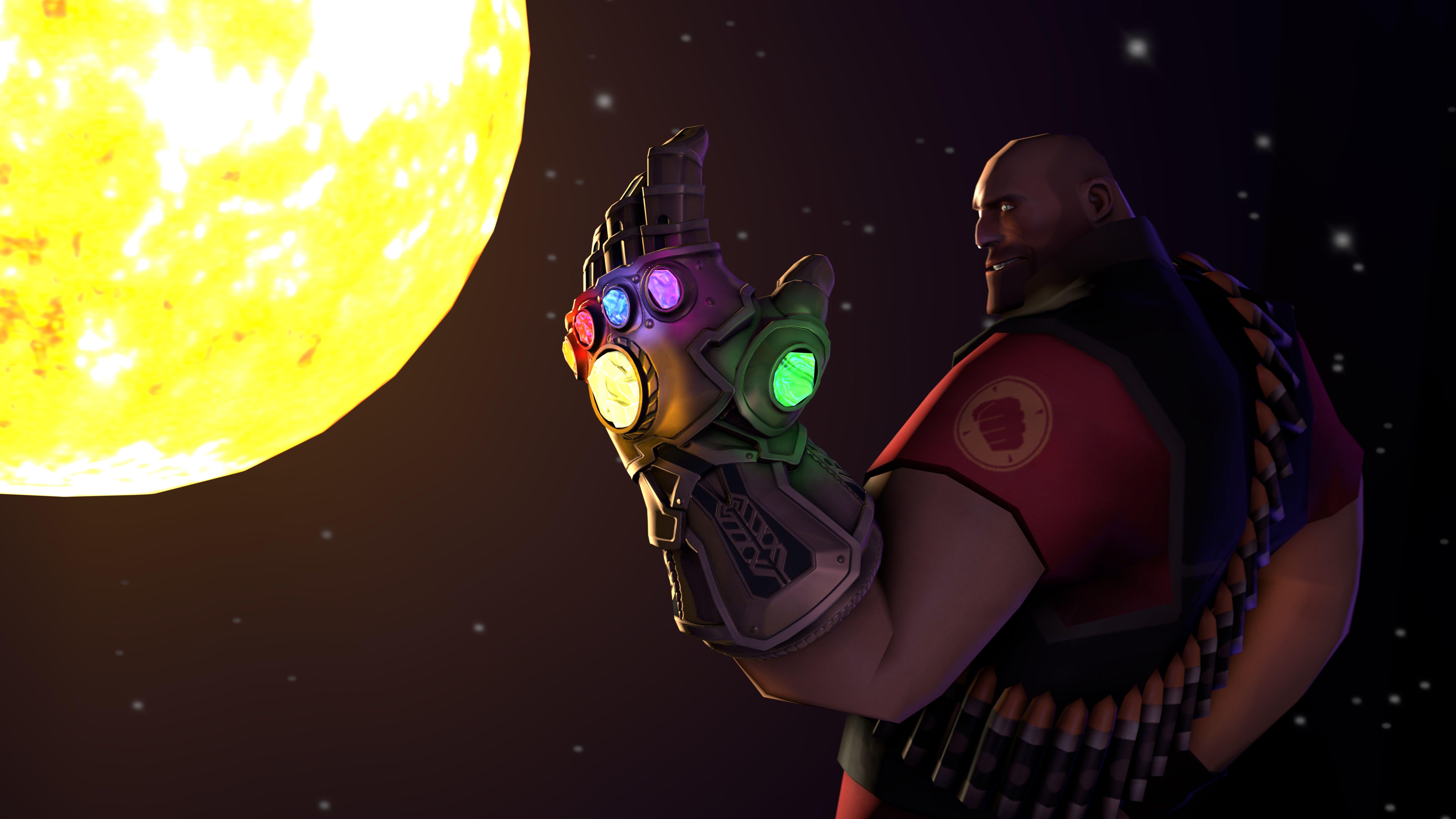 Thanos Infinity Gauntlet Fortnite Artwork, HD Games, 4k Wallpaper