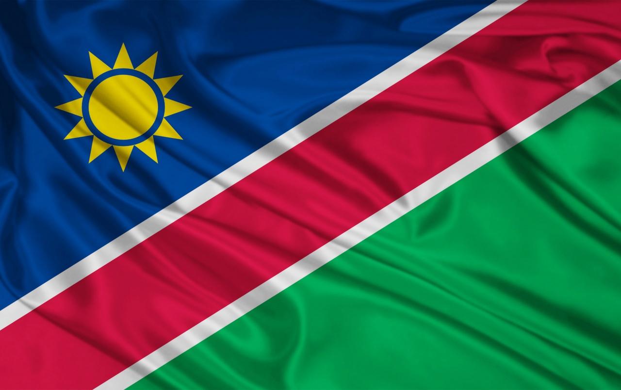 Namibia flag wallpaper. Namibia flag