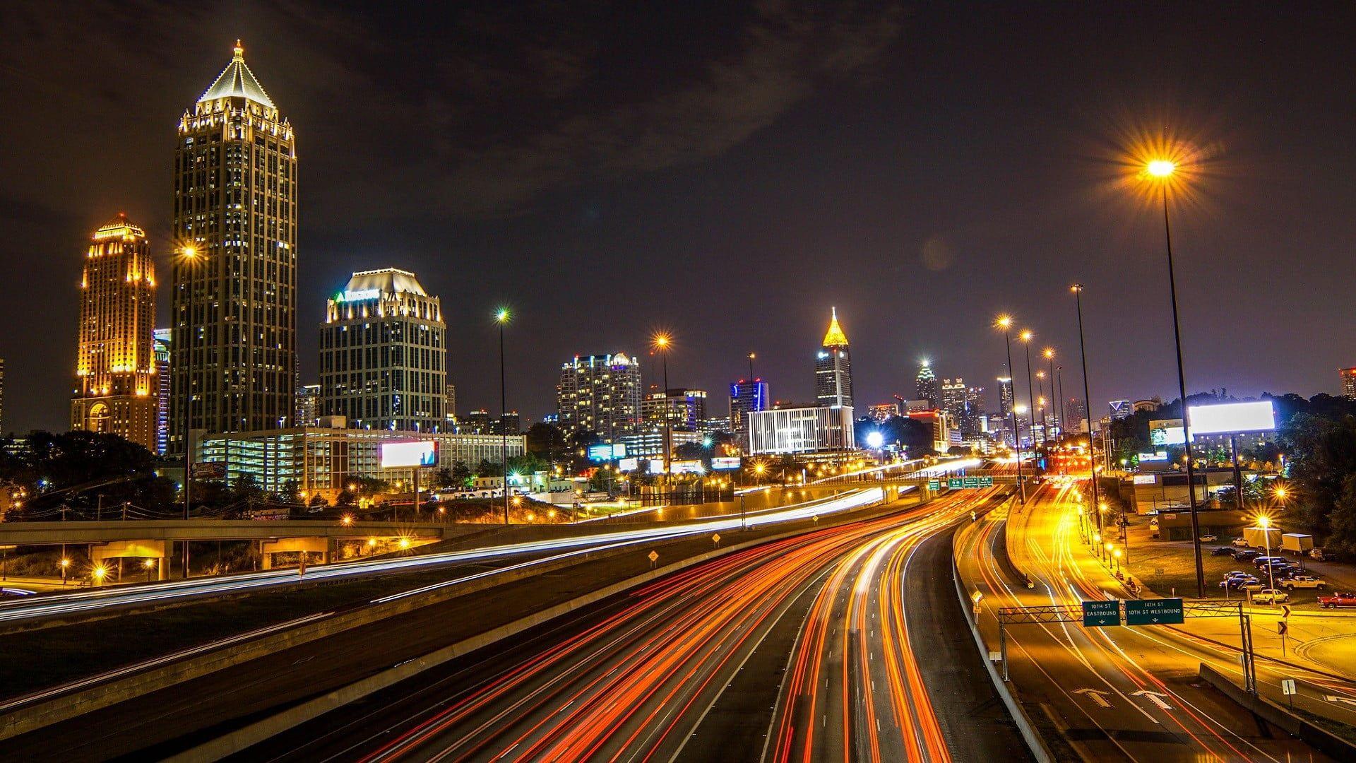 Atlanta Usa City Night. iPhone Wallpaper. Atlanta