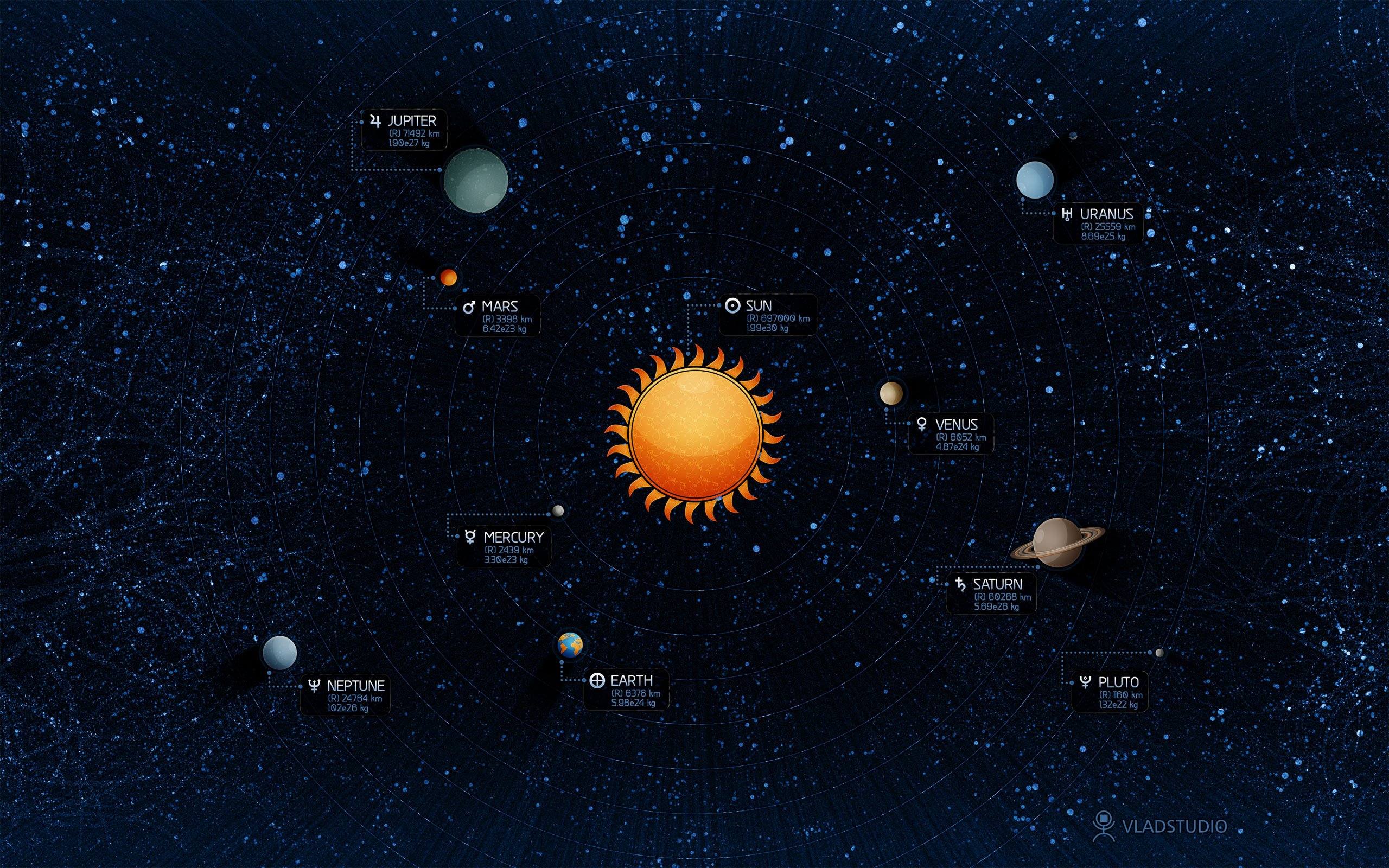 Wallpaper Solar system, Planets, Earth, Mercury, Venus, Mars