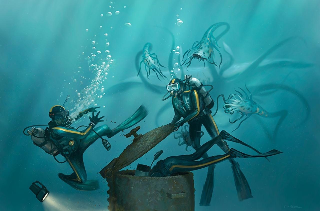 Wallpaper Underwater diving Fantasy
