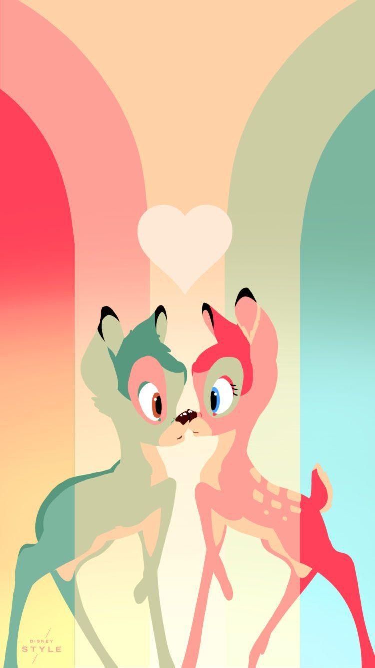 Brighten up your phone screen with these Bambi inspired wallpaper