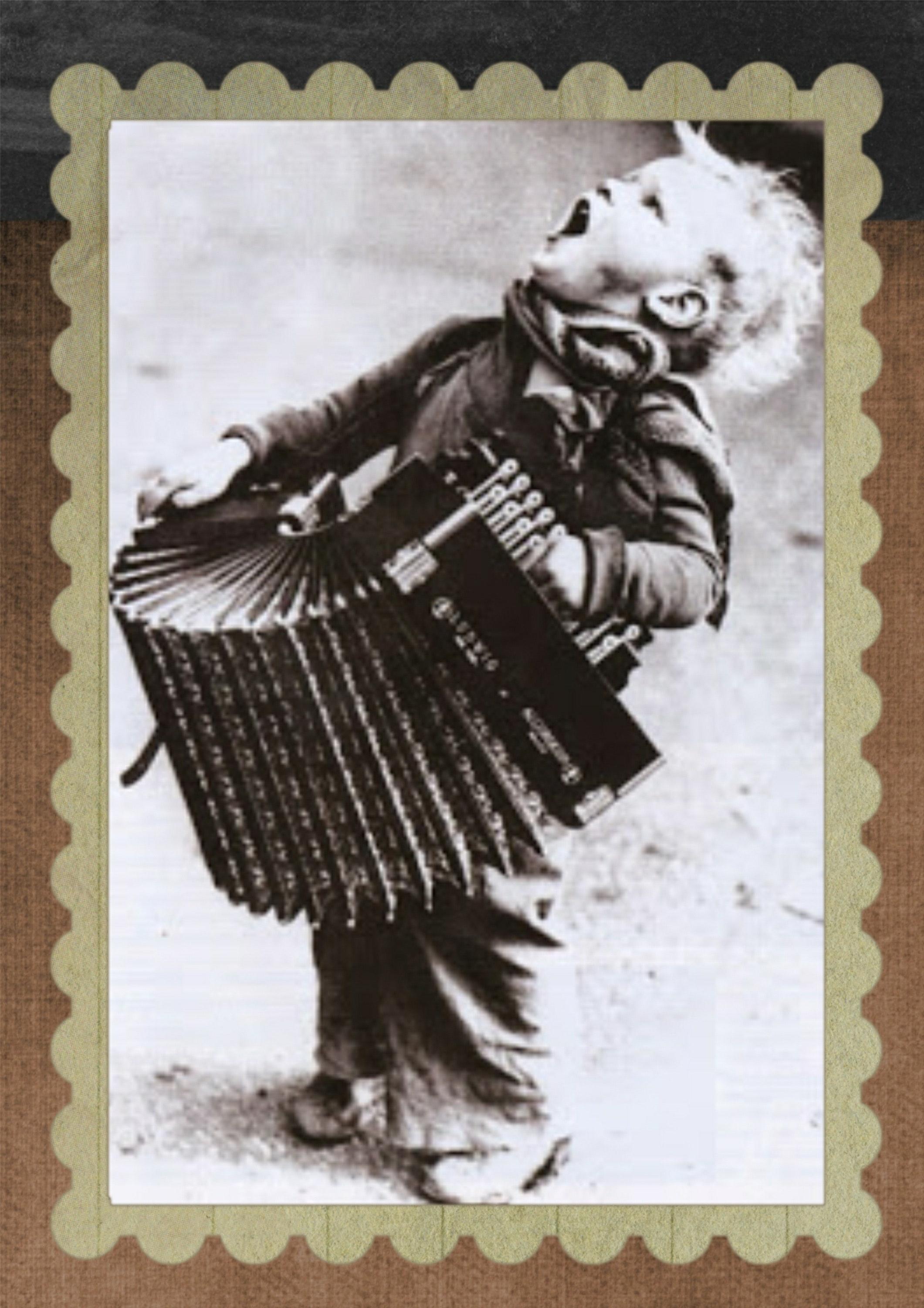Free of accordion, boy, child