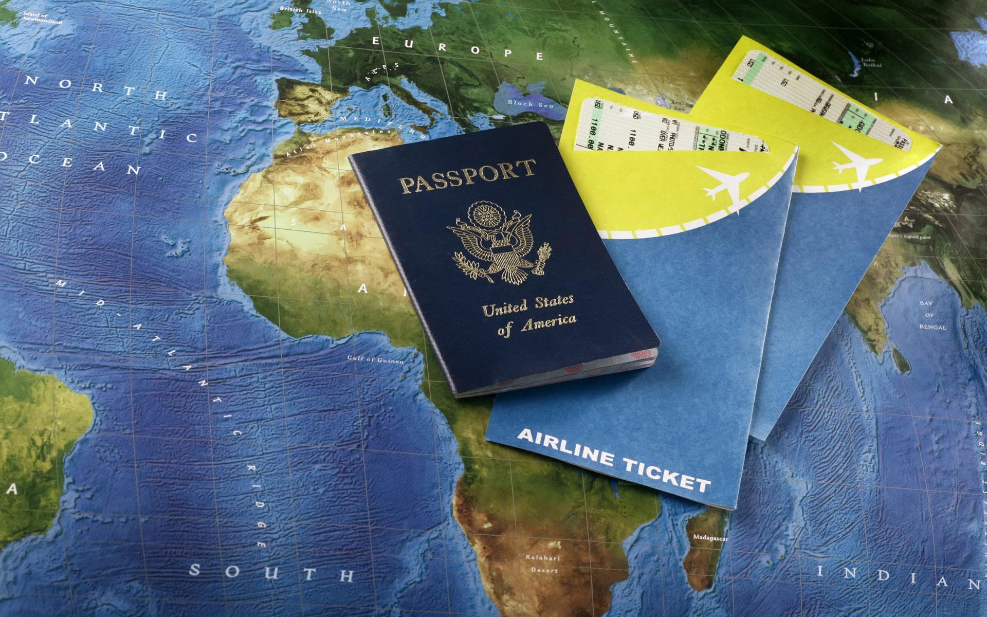 Passport Visa plane ticket wallpaper and image
